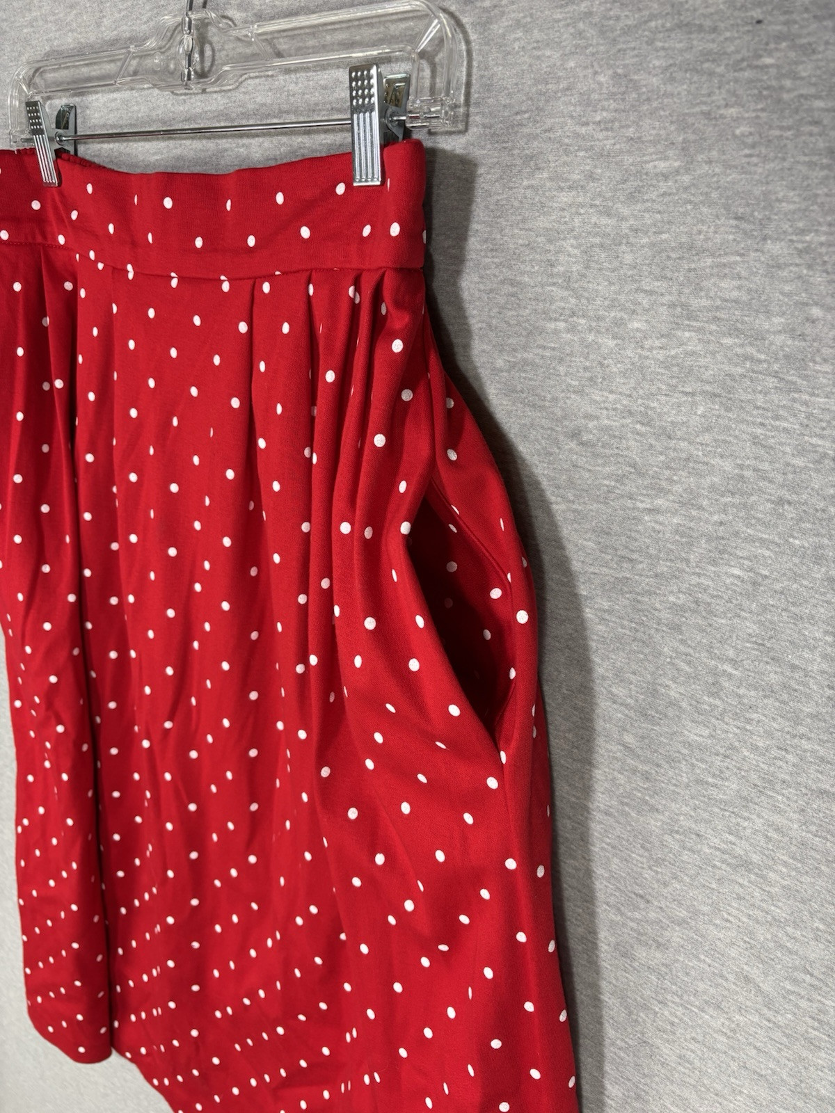 Vintage 80s Ned Gould Red White Polka Dot Midi Skirt & Cardigan Set Size 12(M/L)