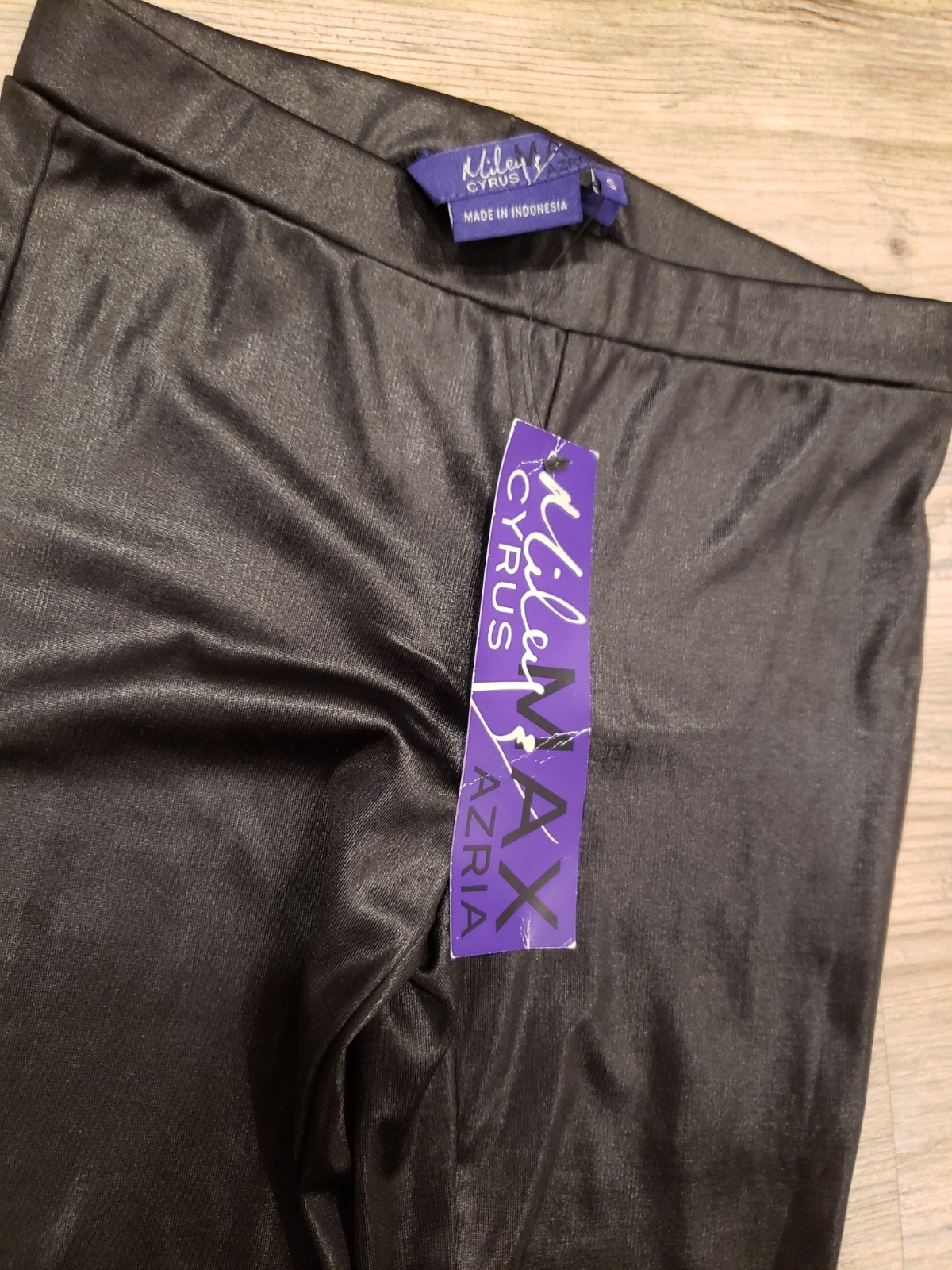 Dead Stock Vintage Y2k Miley Cyrus X Max Azria Zipper Shiny Leggings Size Small
