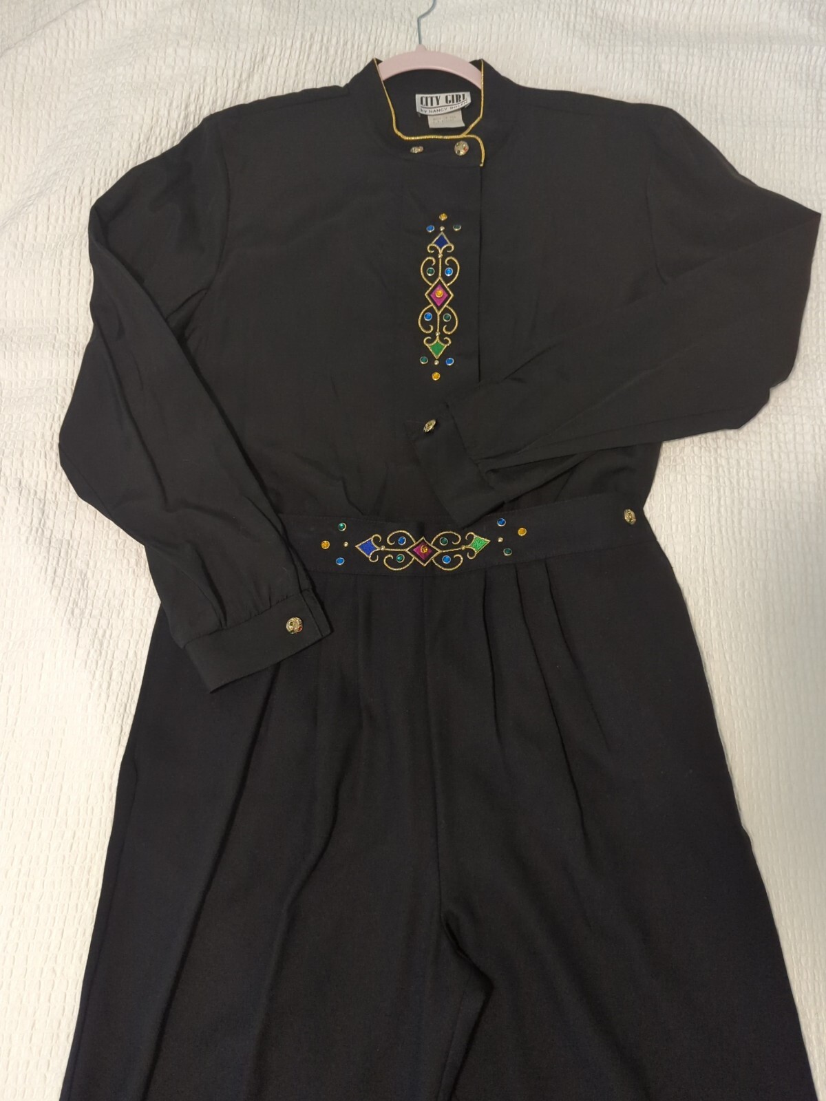 Vintage 80s City Girl by Nancy Bolen Women’s Size 14 Two-piece Outfit Gemstones
