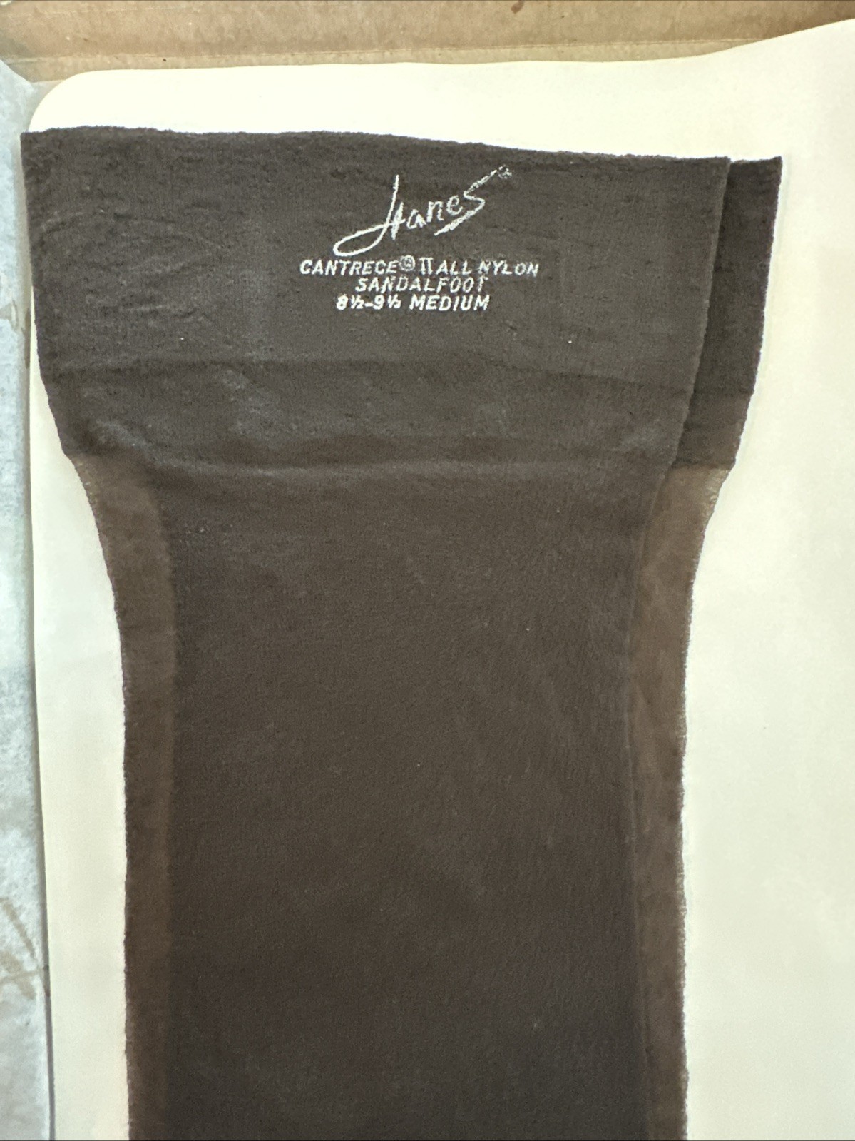 Vintage Hanes Cantrece II 220 M-3 Barely Black 8 1/2-9 1/2 Med 1 Pair In Box