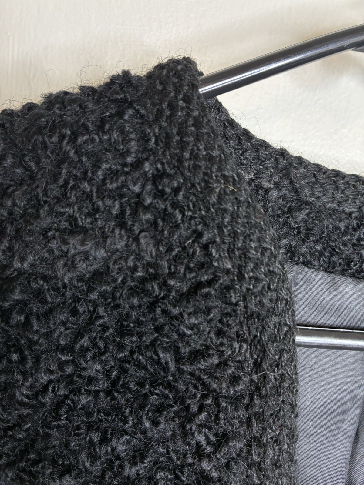 Vintage 1950’s Sandra Sage Black Boucle Wool Cropped/Bolero Jacket USA Women’s M