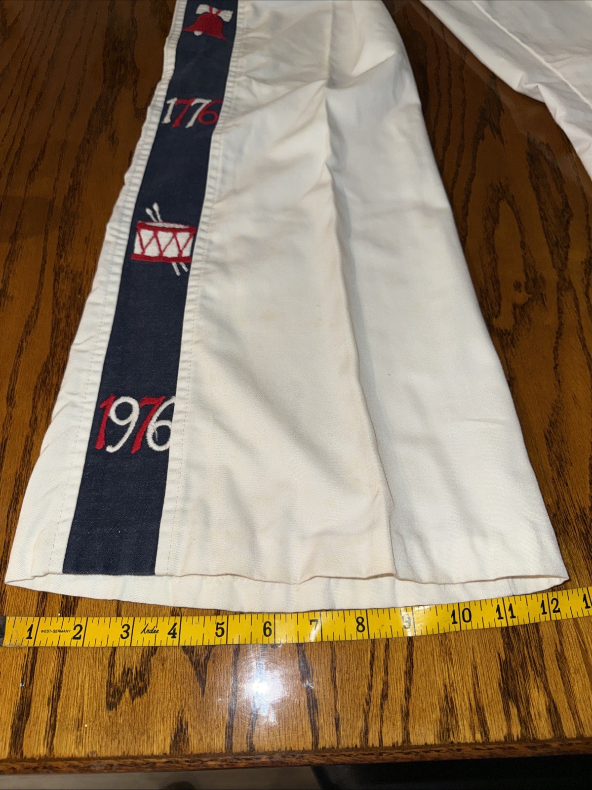 Vtg 70s Bicentennial Bell Bottom Pants 1976 Sailor Button Fly ILGWU Union Made