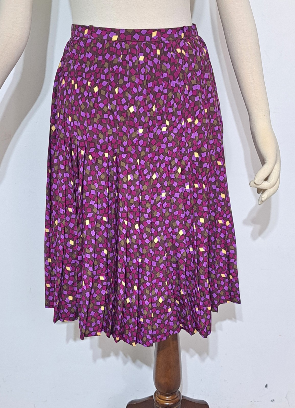 Vintage 1980s Jean-Louis Scherrer Boutique 2-Pc Dress Purple Silk Sz 42 Bow