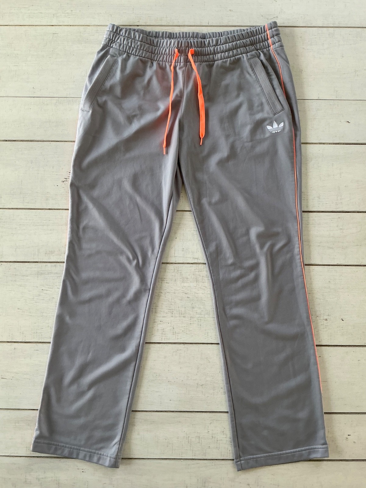 Women’s Vintage Y2K Adidas Stripe Trefoil Warm Up Track Pants Size L Low Rise