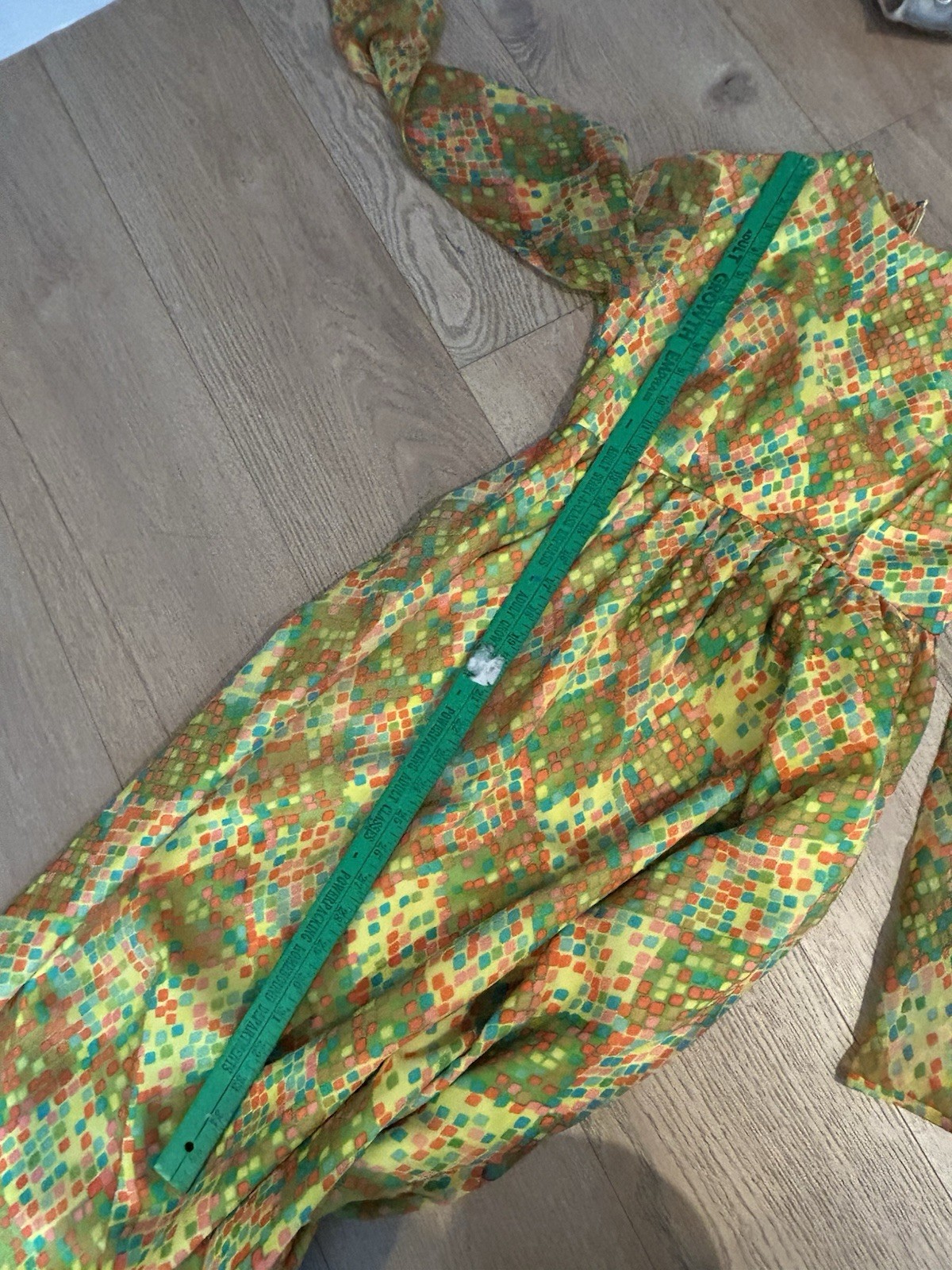 Vintage 1970’s Dress Women’s Multicolor Checkered Aline Party