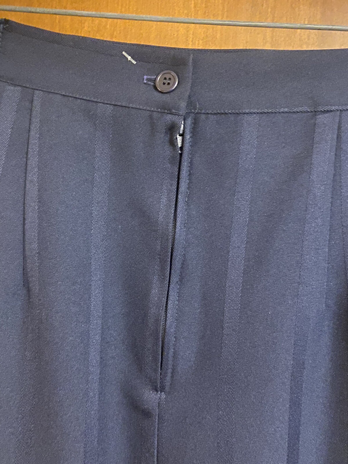 Vintage Chad Stevens Skirt Suit Women’s 14 Navy Career Retro USA Made NWT