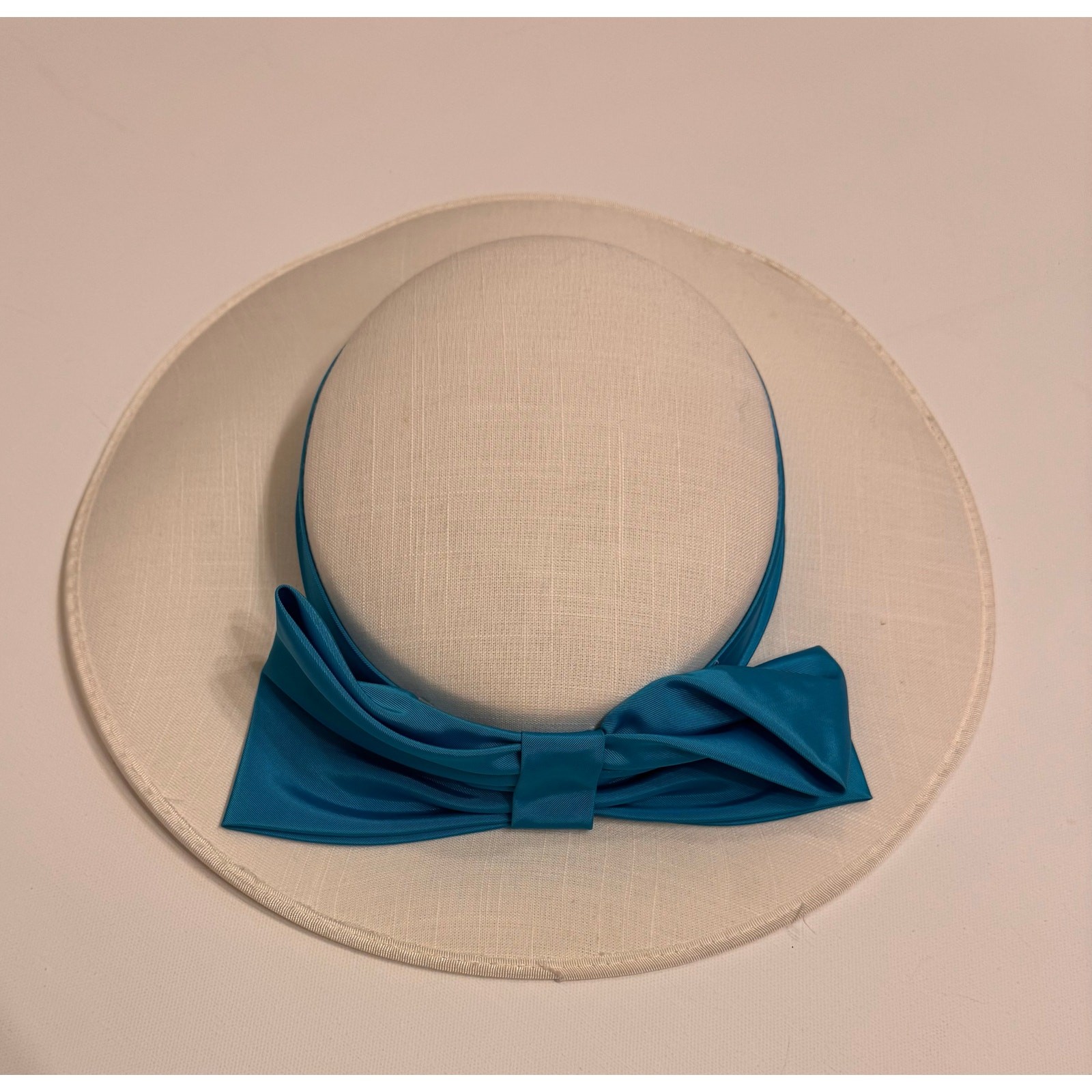Vintage Wide Collar Blue Dress Women’s Zip/Button Back w/Hat