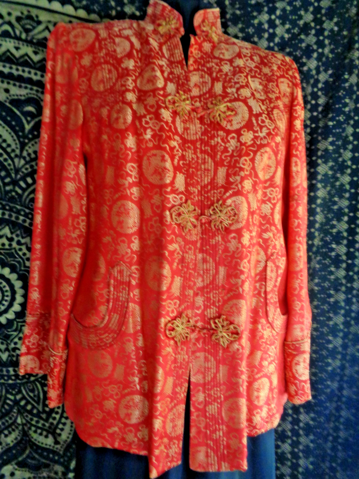 Vintage Chinese jacket swing type large red
