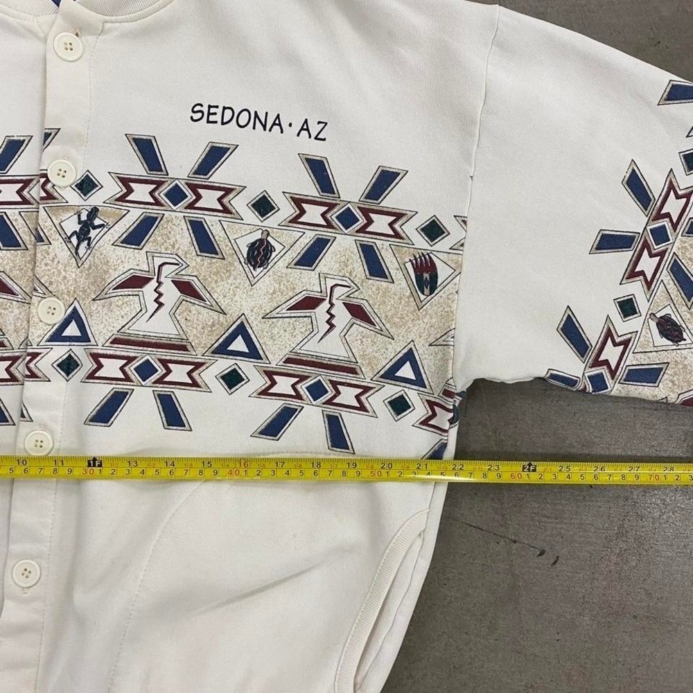 Vintage Art Unlimited Sportswear Aztec Sedona Arizona Button Up Crewneck Size L