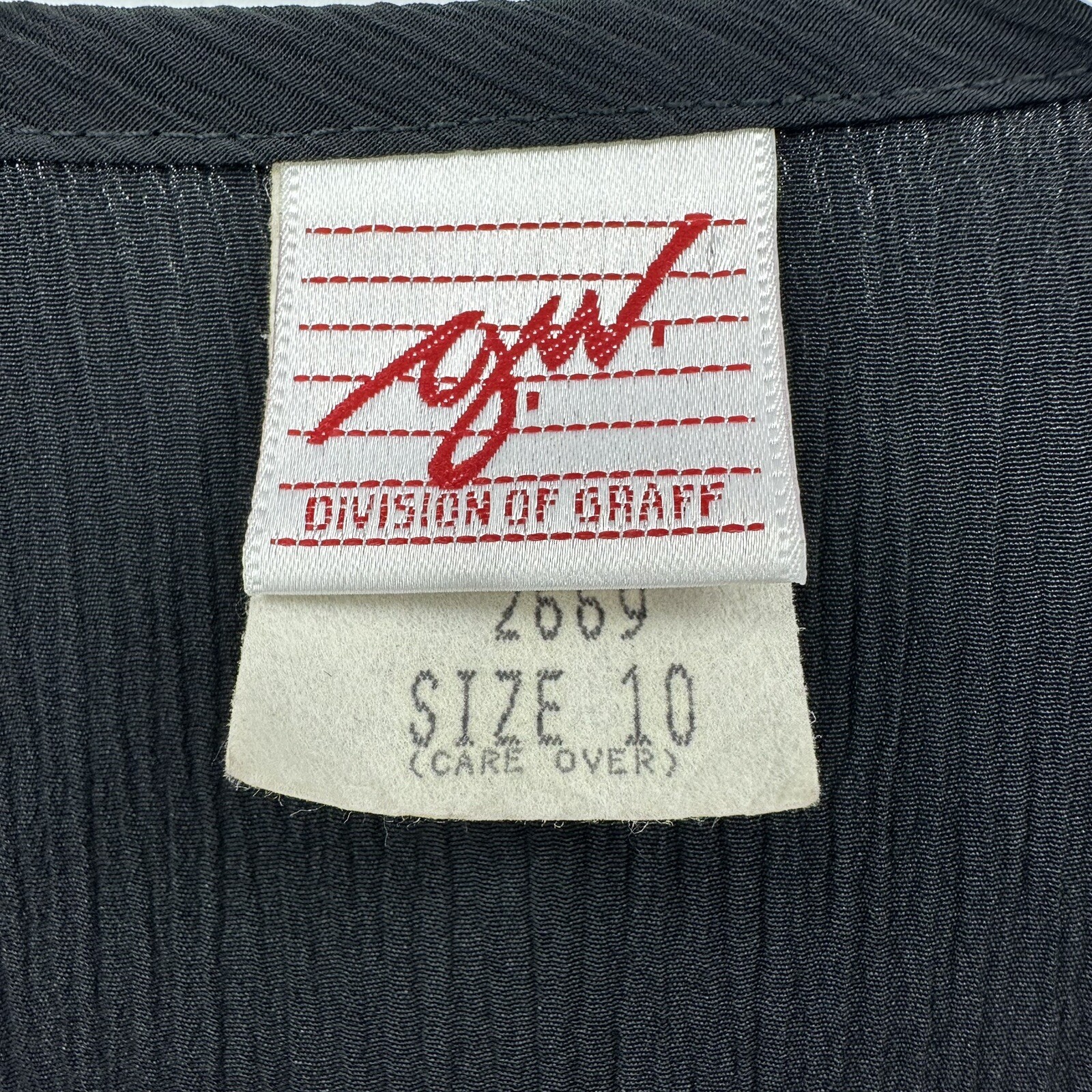 Vtg GW Womens Open Front Blazer 10 Made In USA Black White Floral Minimalist