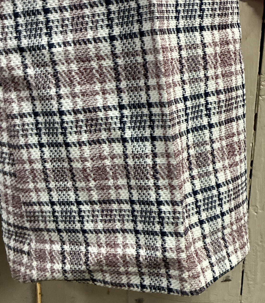 Vintage 1970s Plaid Women’s Bell Bottoms Pants Size 7 w/Belt – with Tags