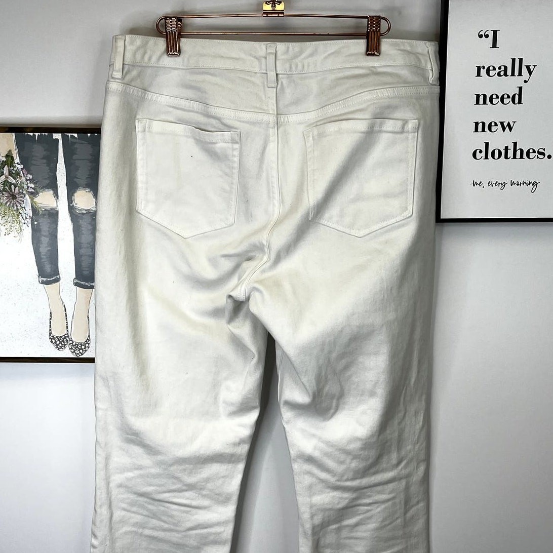 Haute Hippie Tribe White Distressed 5 Pocket Jeans SZ 12