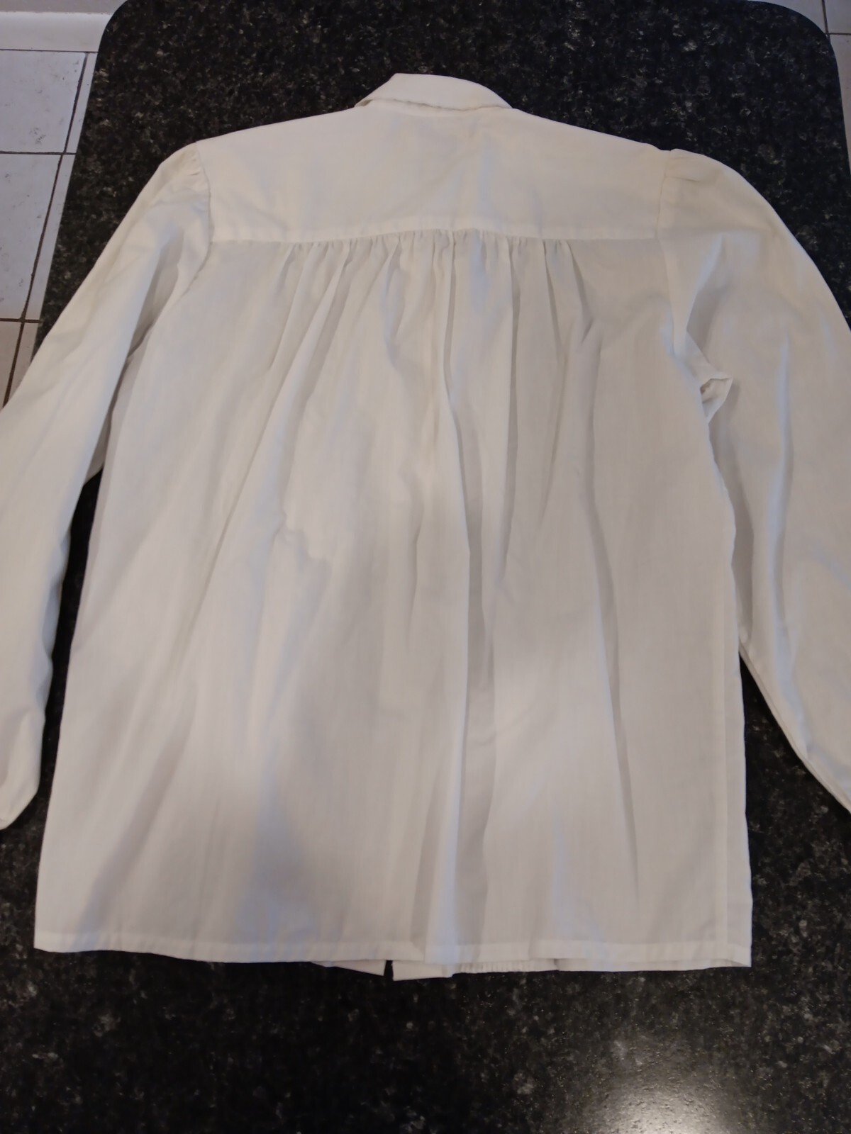 Mr Witt Vintage 70s Prairie Style Ivory Blouse Cutaway Embroidered Collar Sz 10