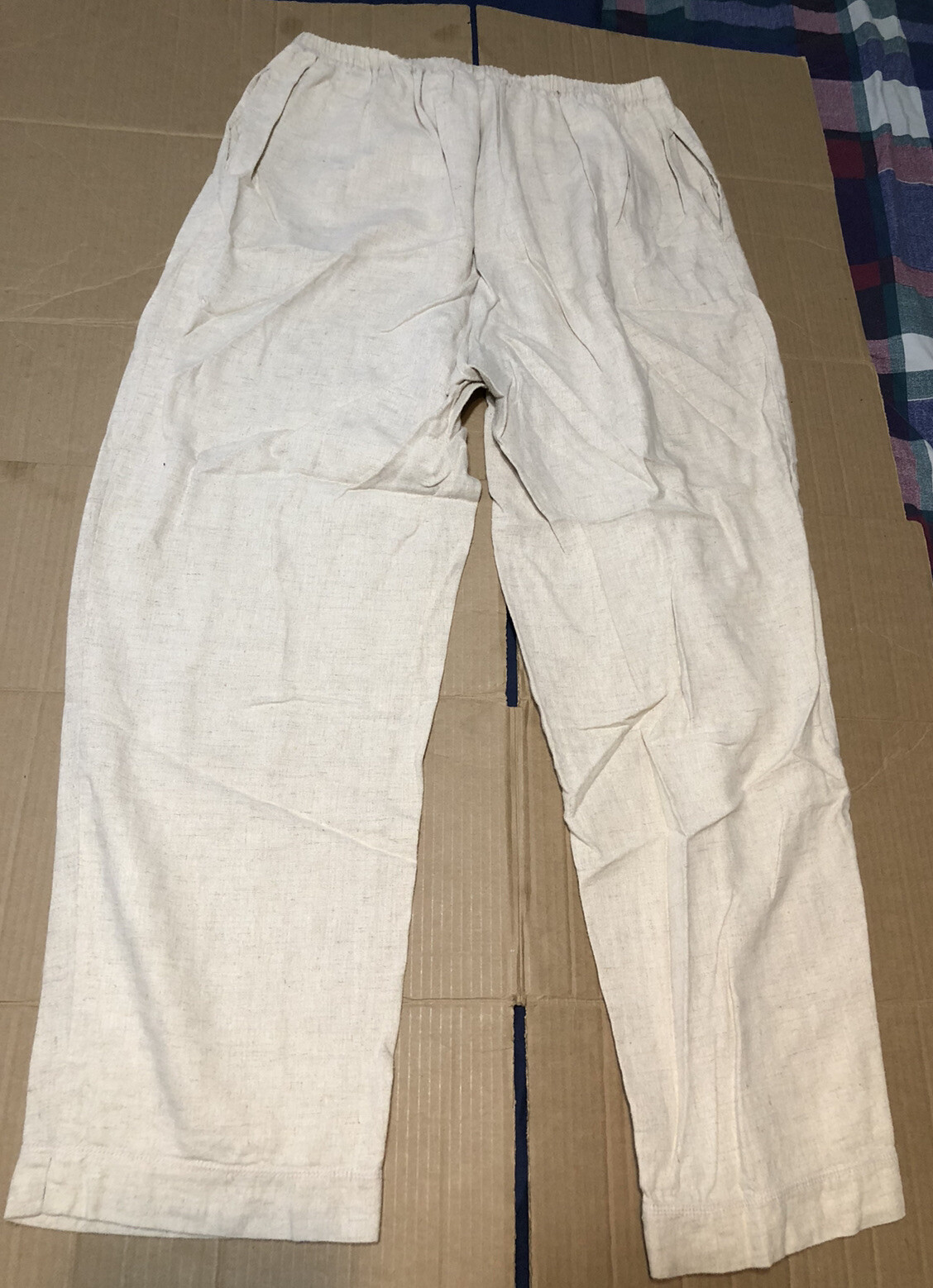 Vintage CA SPORT Womens 2 Pc Top & Pants Set – Linen Blend – Top XL Pants L