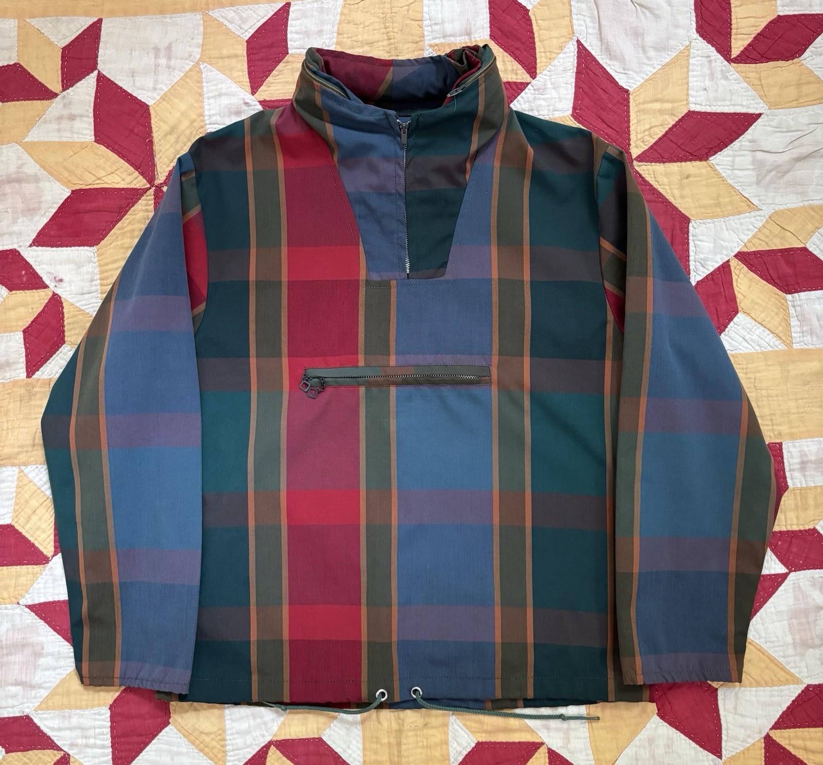 Vintage 60s Martin of California Lad Coat Surf Plaid Hooded Size XL