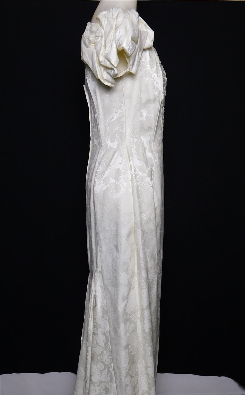 NWT 1980s Vintage JESSICA McClintock Ivory Beaded Baroque Wedding Dress Sz 10