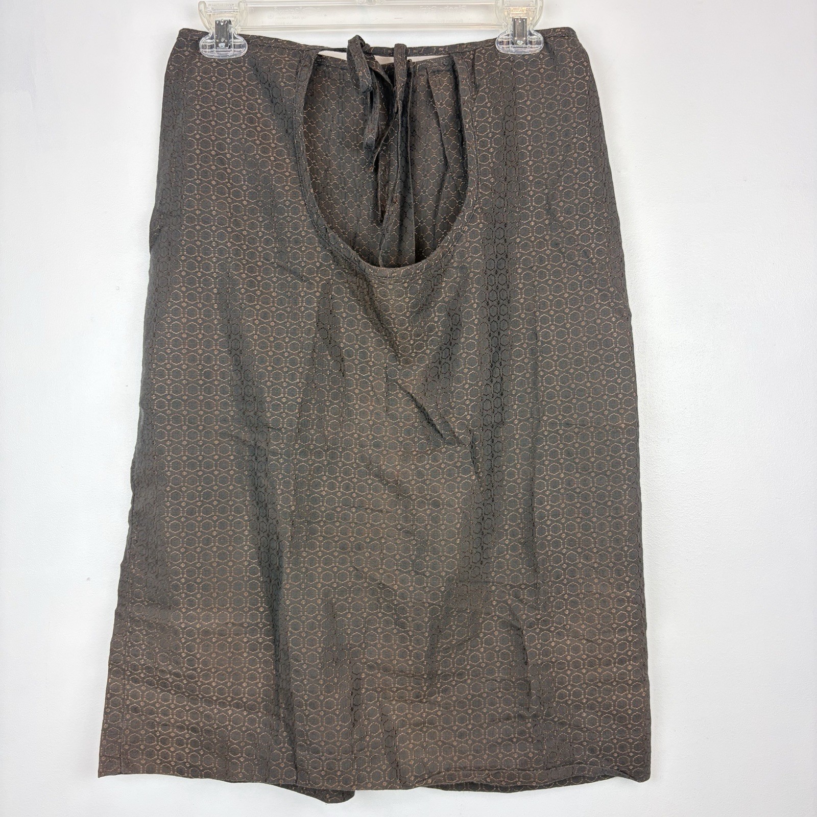 Vintage Maternity Novelty Top Skirt Set Brown 60s Print Set Read