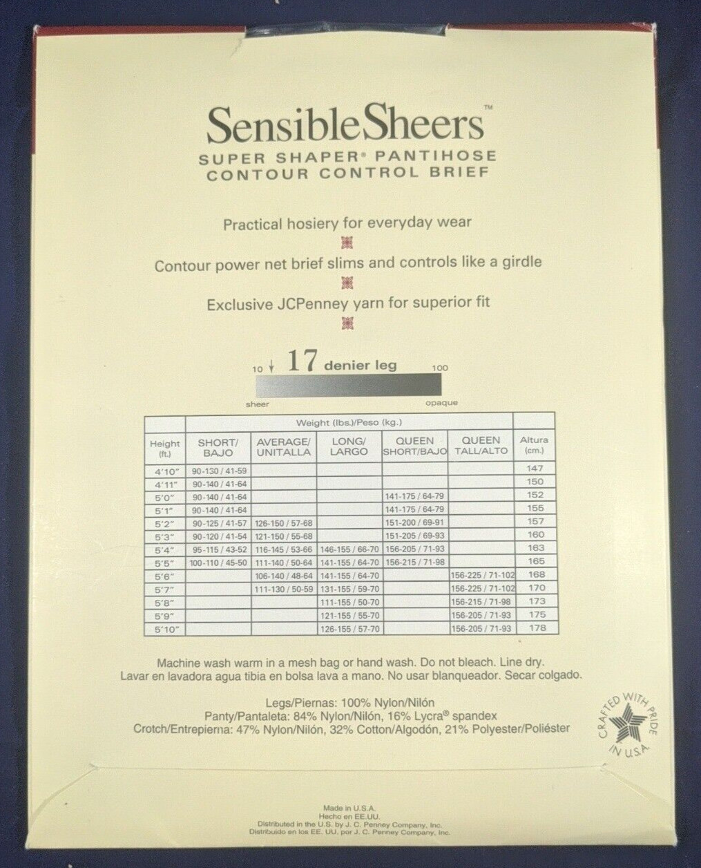 Worthington Sensible Sheers Pantihose Queen Short Off Black 11 Super Shaper