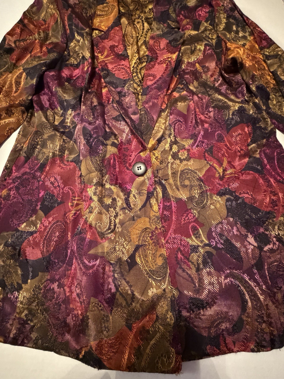 Vintage 90s Women’s Blazer Paisley By Katie Brooke Size 10 Made In USA