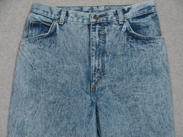 OF03435 VINTAGE 1970s ***GITANO*** HIGH WAIST WOMENS JEANS sz12L ACID WASH