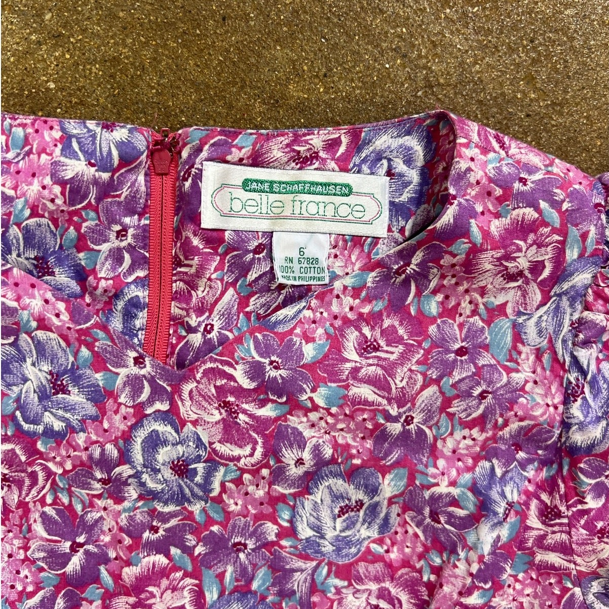 70s Belle France floral cottage dress