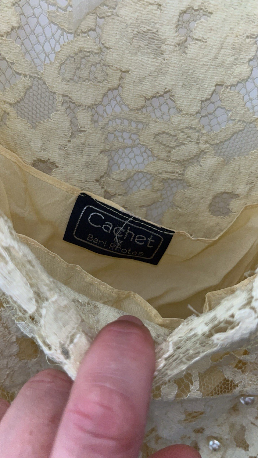 Vintage Cachet by Bari Protas lace dress-80s Size 3/4