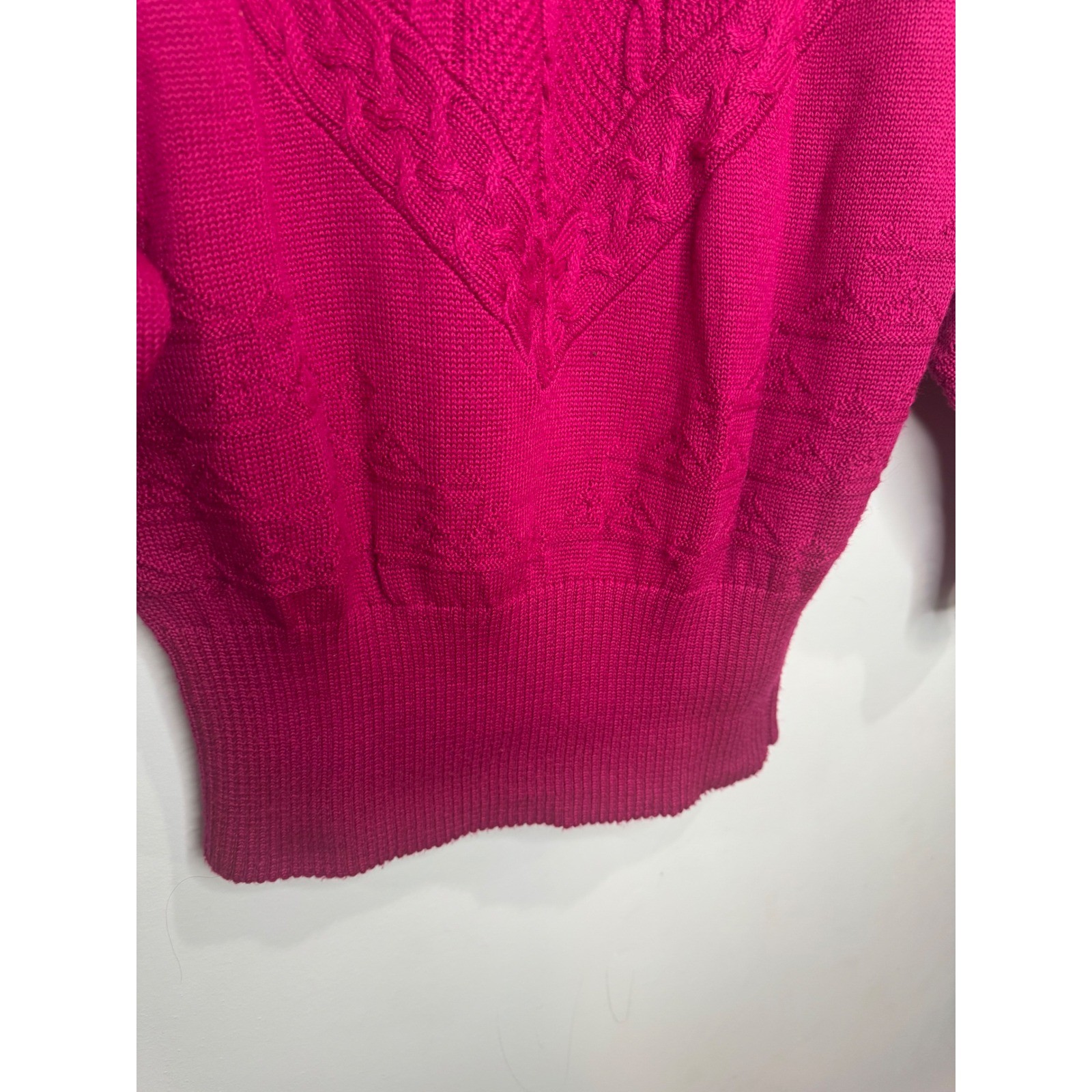 Vintage Bogner Magenta Turtleneck Sweater Wool Blend No Sz Tag