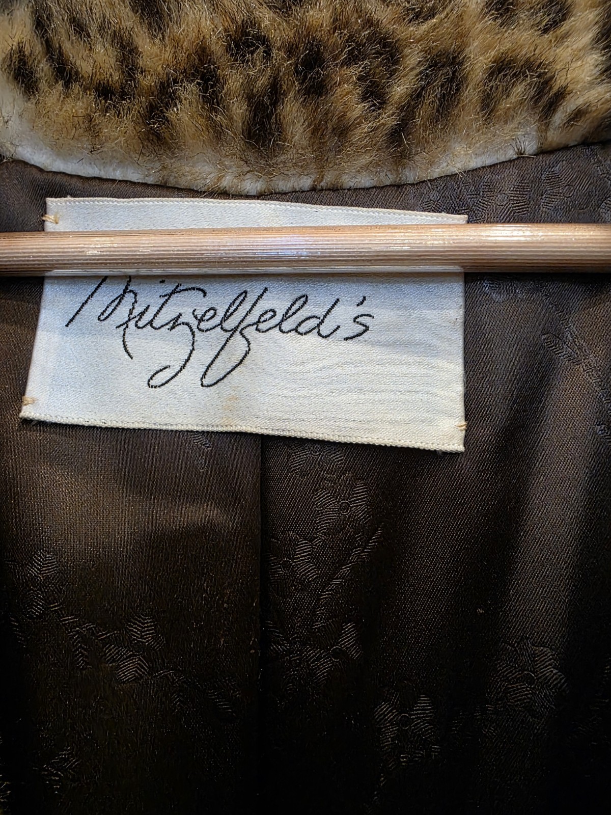 Vintage Sportowne Leopard Print Faux Fur Full Length Coat Size 14
