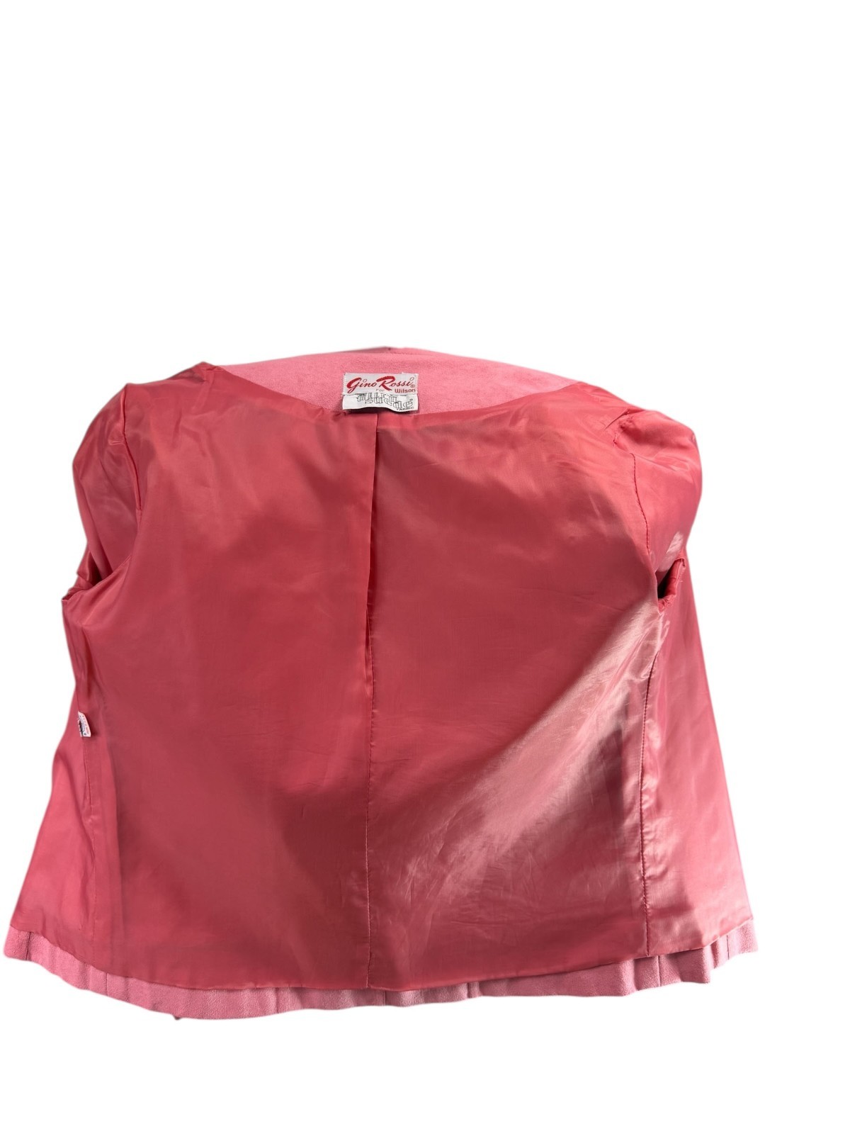 Vintage 70s Gino Rossi x Wilson Ultrasuede Pink Open Jacket Made in USA Size M