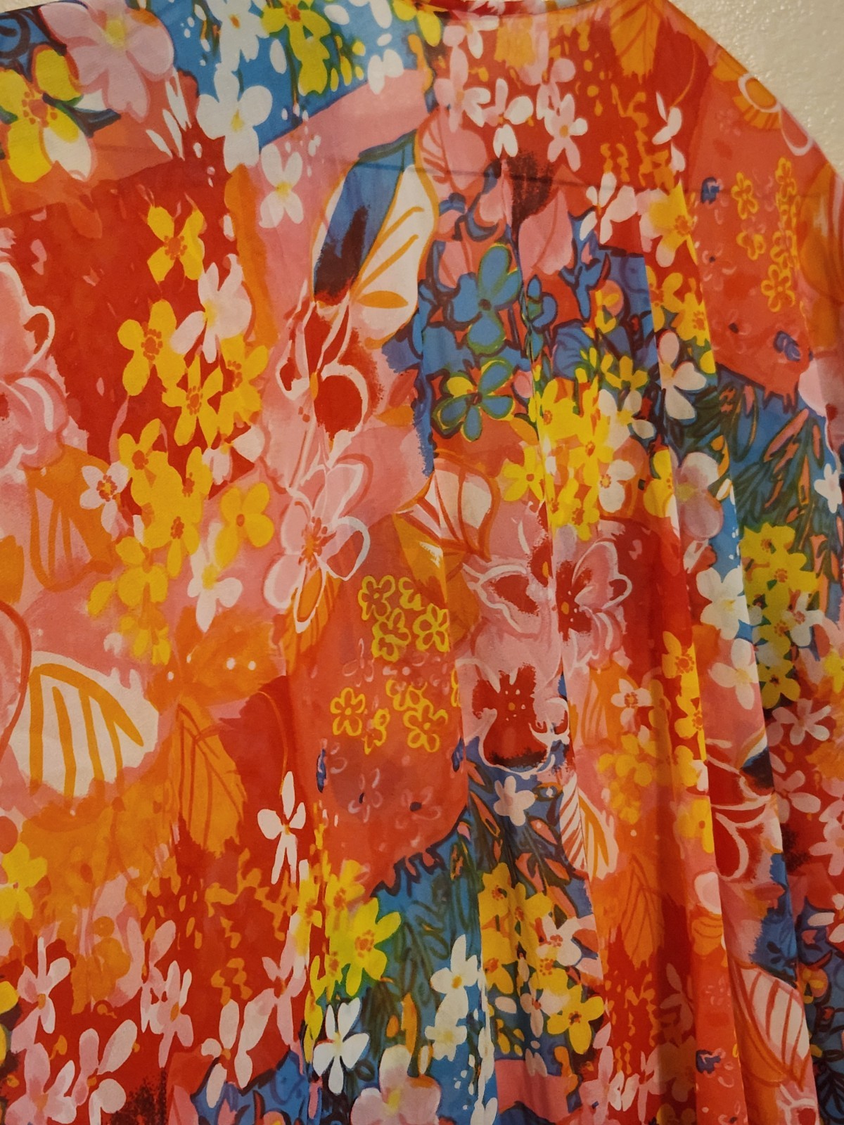 Vintage 60s Mod Bright Floral Print Kaftan Mumu Hippie Dress By Leo Naroucci HTF