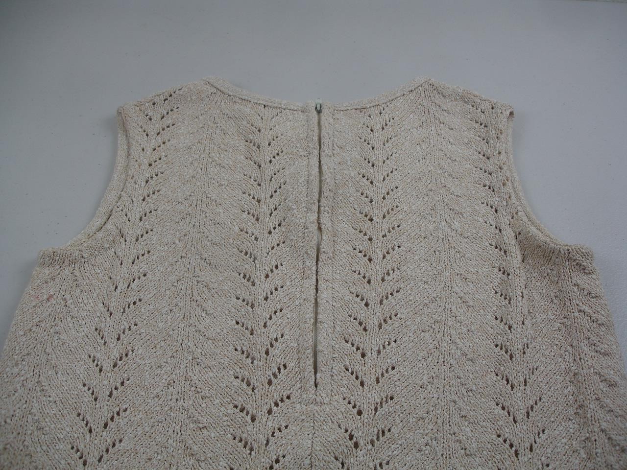 Women’s XS Vtg 1960’s Mister Cig 2-Pc Outfit Sweater Skirt Knit Beige Lime Green