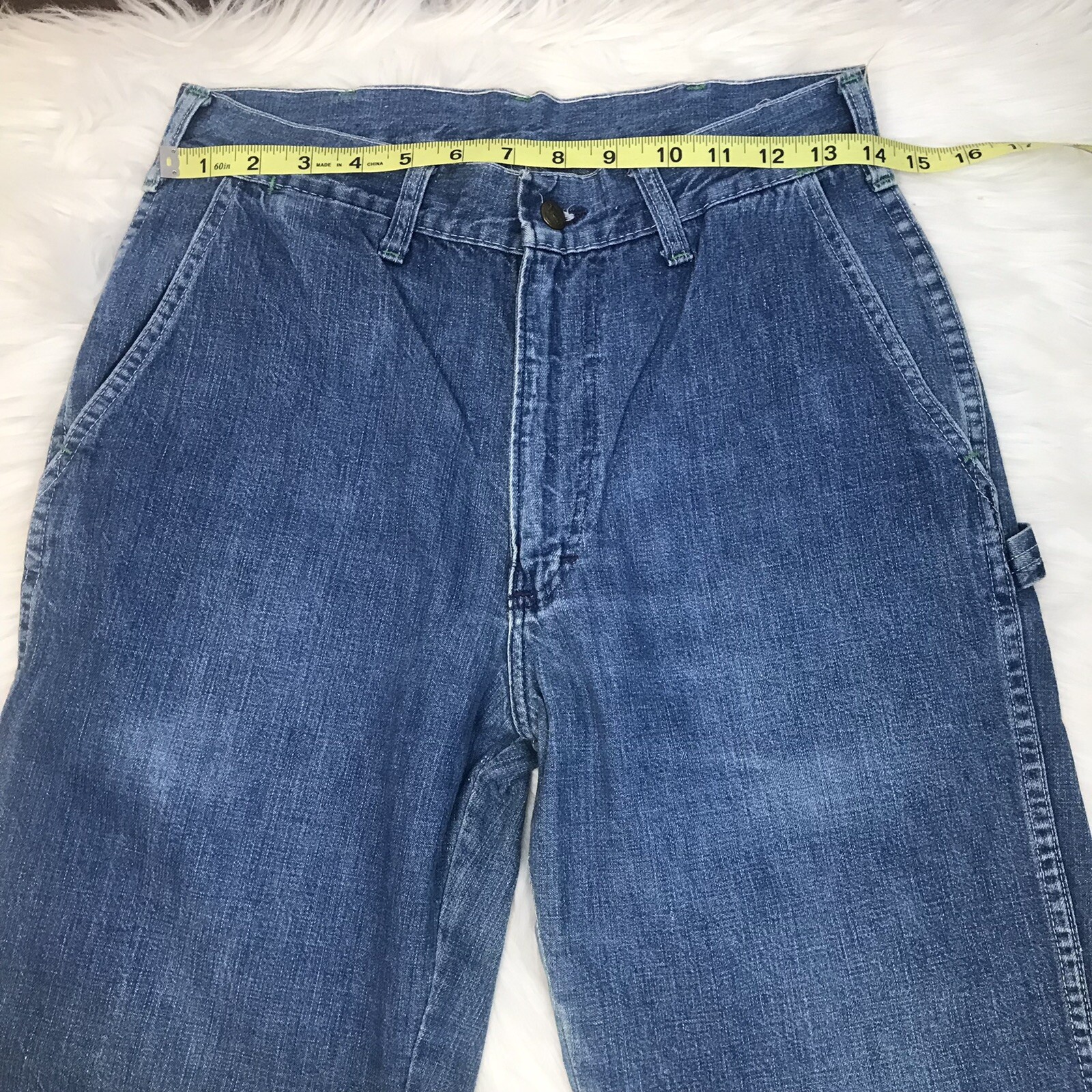 Vintage Oshkosh B’gosh Carpenter Jeans 28×30 Light Wash Baggie Wide Leg USA