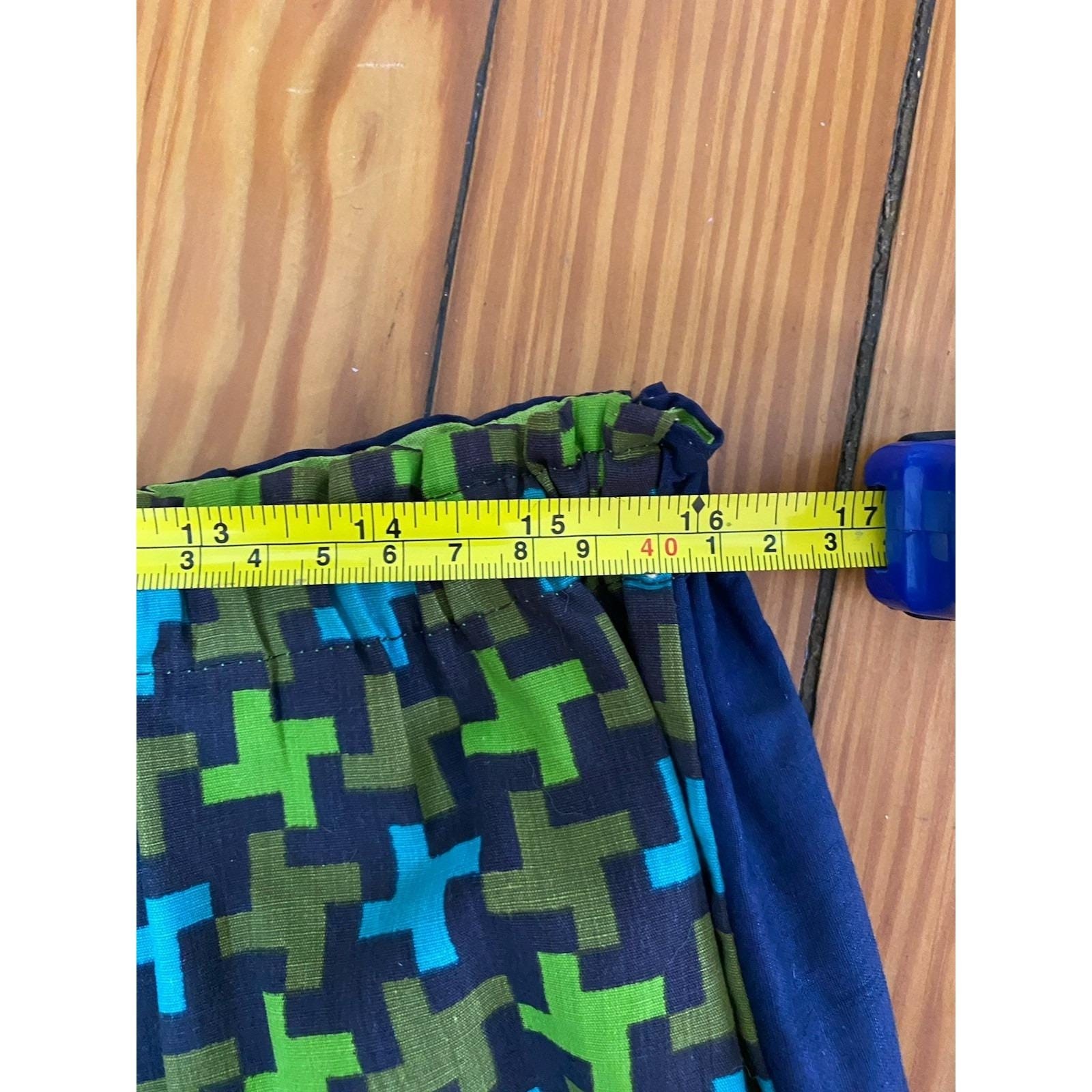 Vintage 70s Patchwork Maxi Skirt Sz L Grass Roots Craftsmen Festival Boho