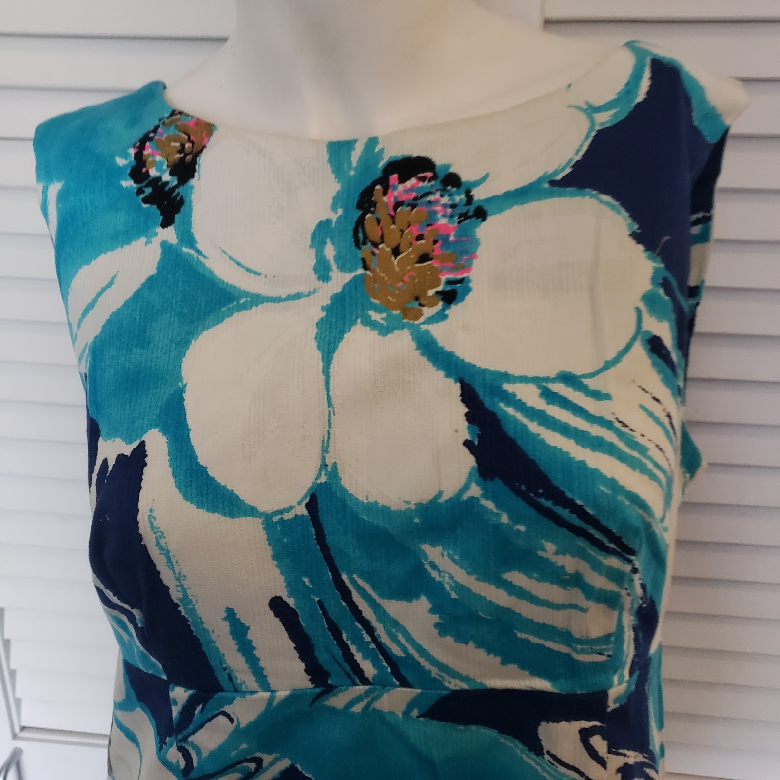 Ui-Maikai Hawaii Vintage Floral Maxi Dress Size Medium 100% Cotton