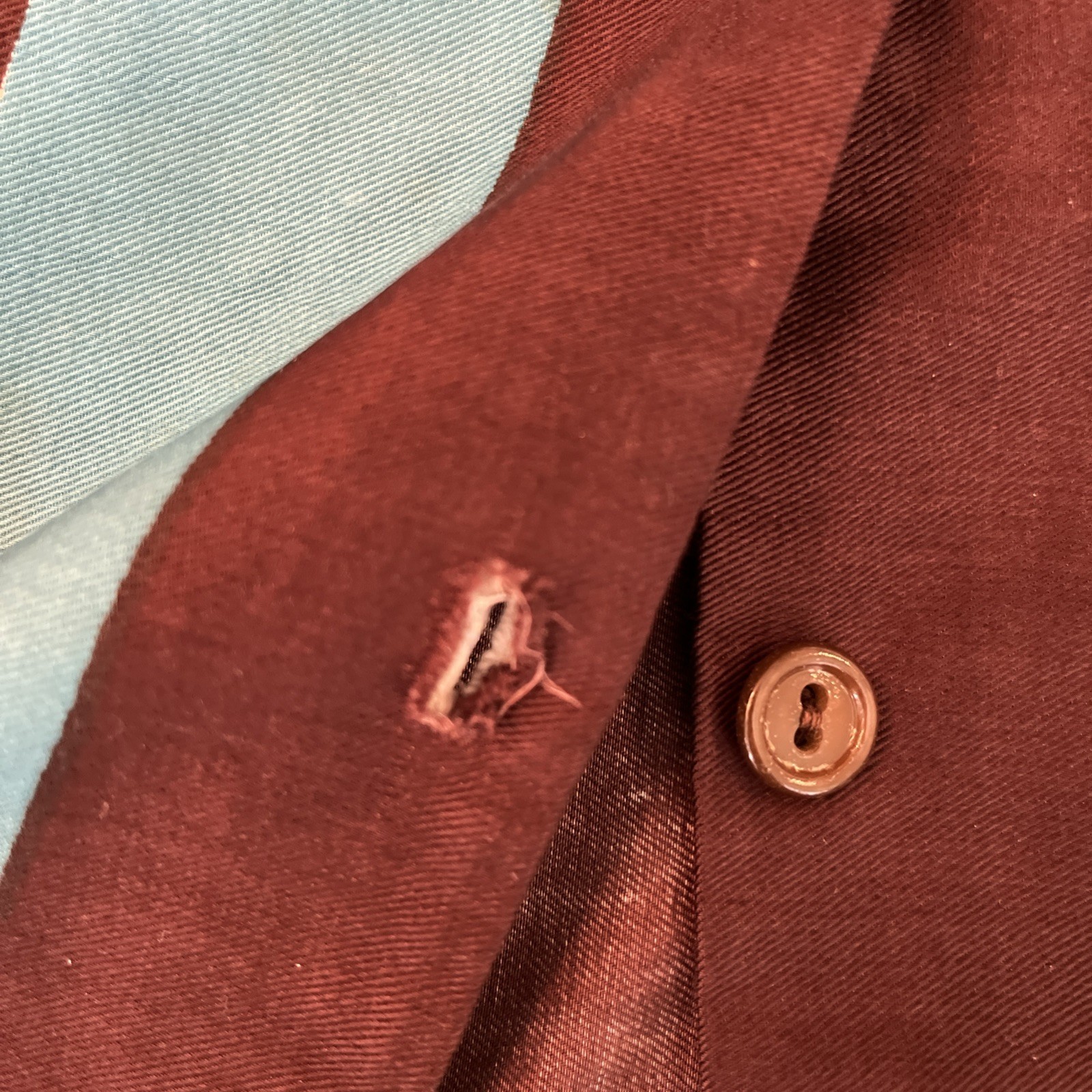 Vintage Vera Brown And Blue Blouse