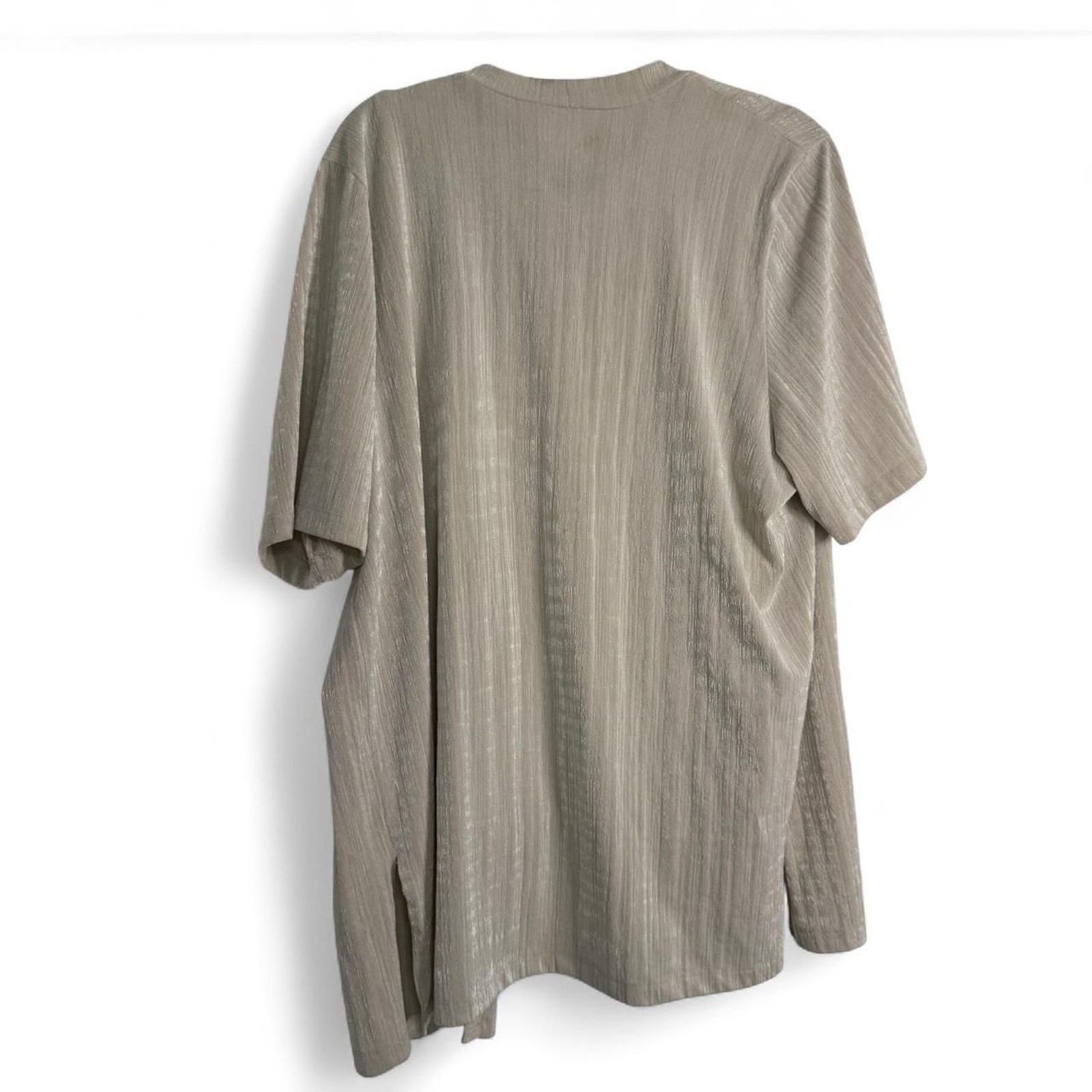 Vintage C.O.C U.S.A. XL Shimmer Ribbed Two-Piece Set: Open Cardigan & Tank Top