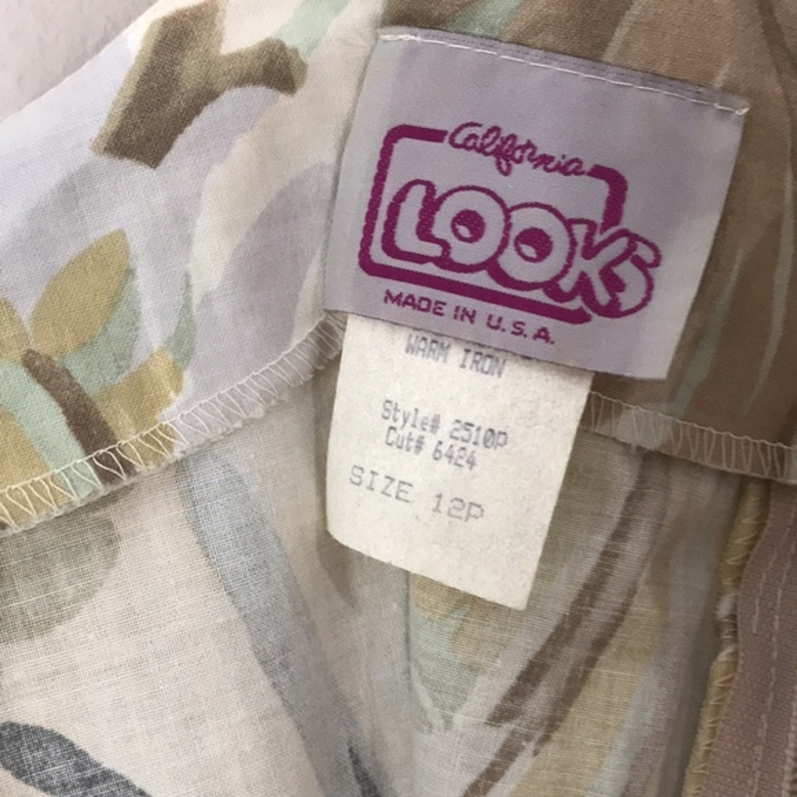 Vtg California looks made in USA prairie dress 100% cotton size 12P old money