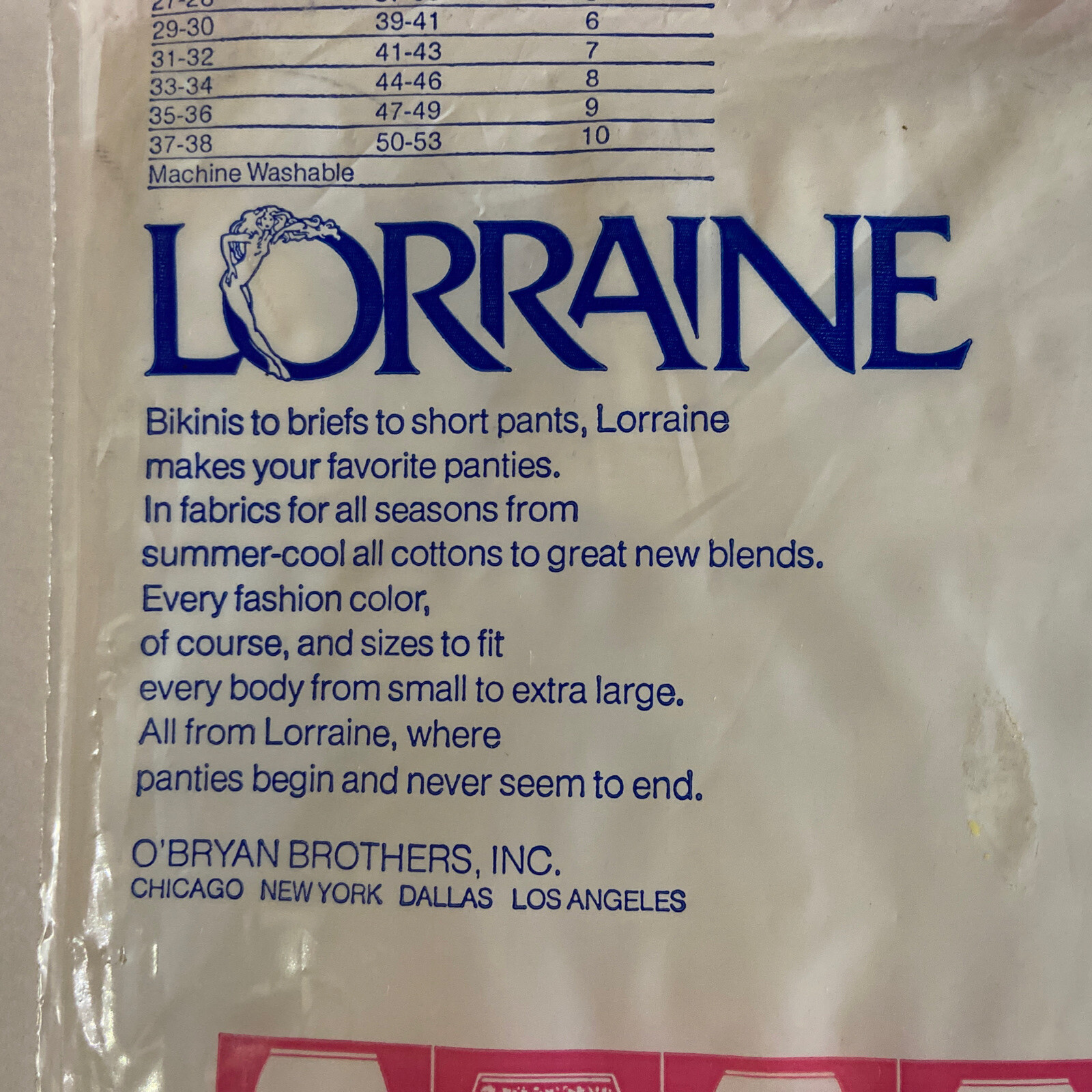 Lorraine Vintage 1751 Nylon Brief Sz. 4 Opaque Nylon NOS