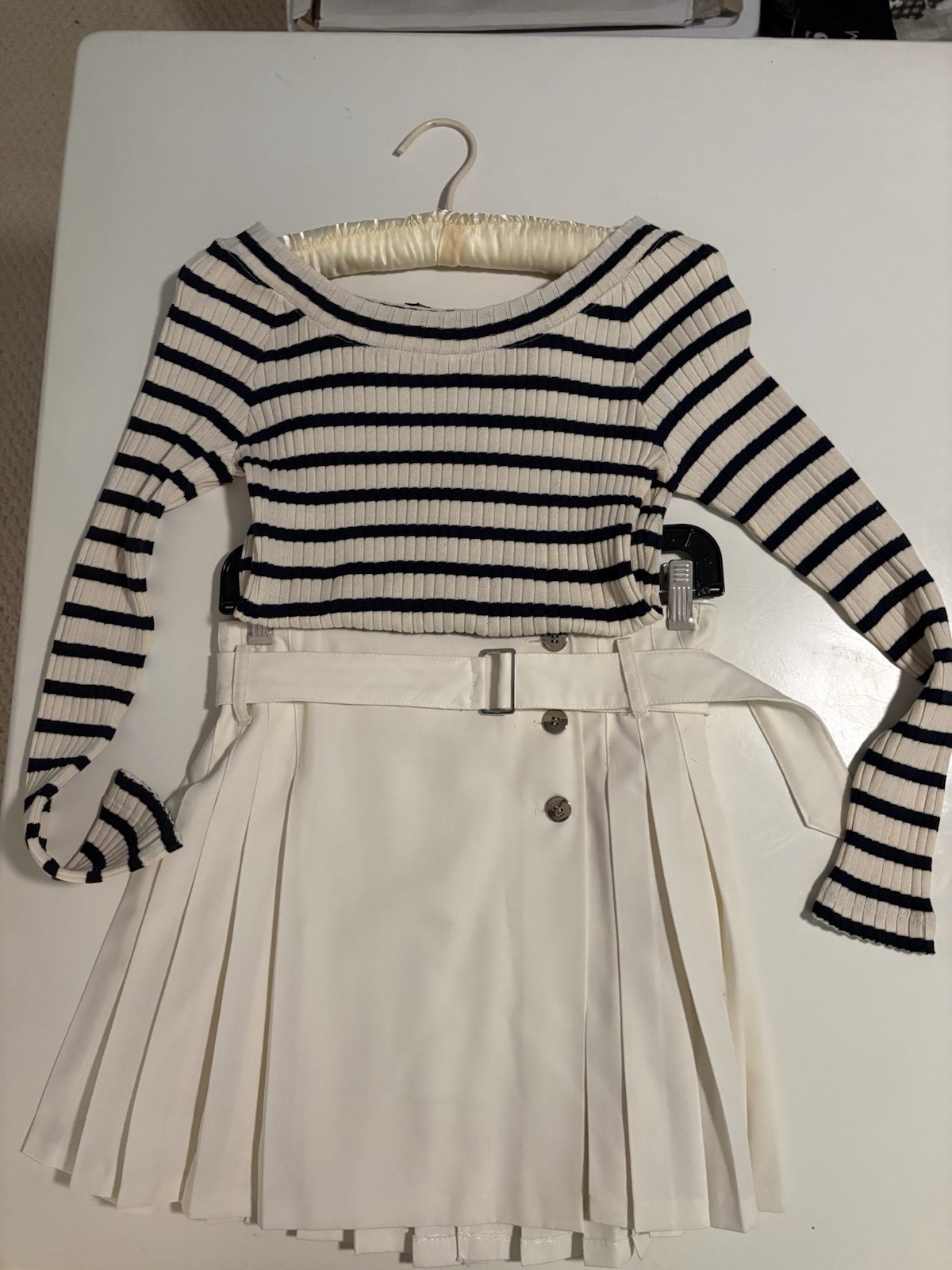 Vintage 1990s Women’s Adorable Kookai Skirt And Jean Rychter Top Made In France