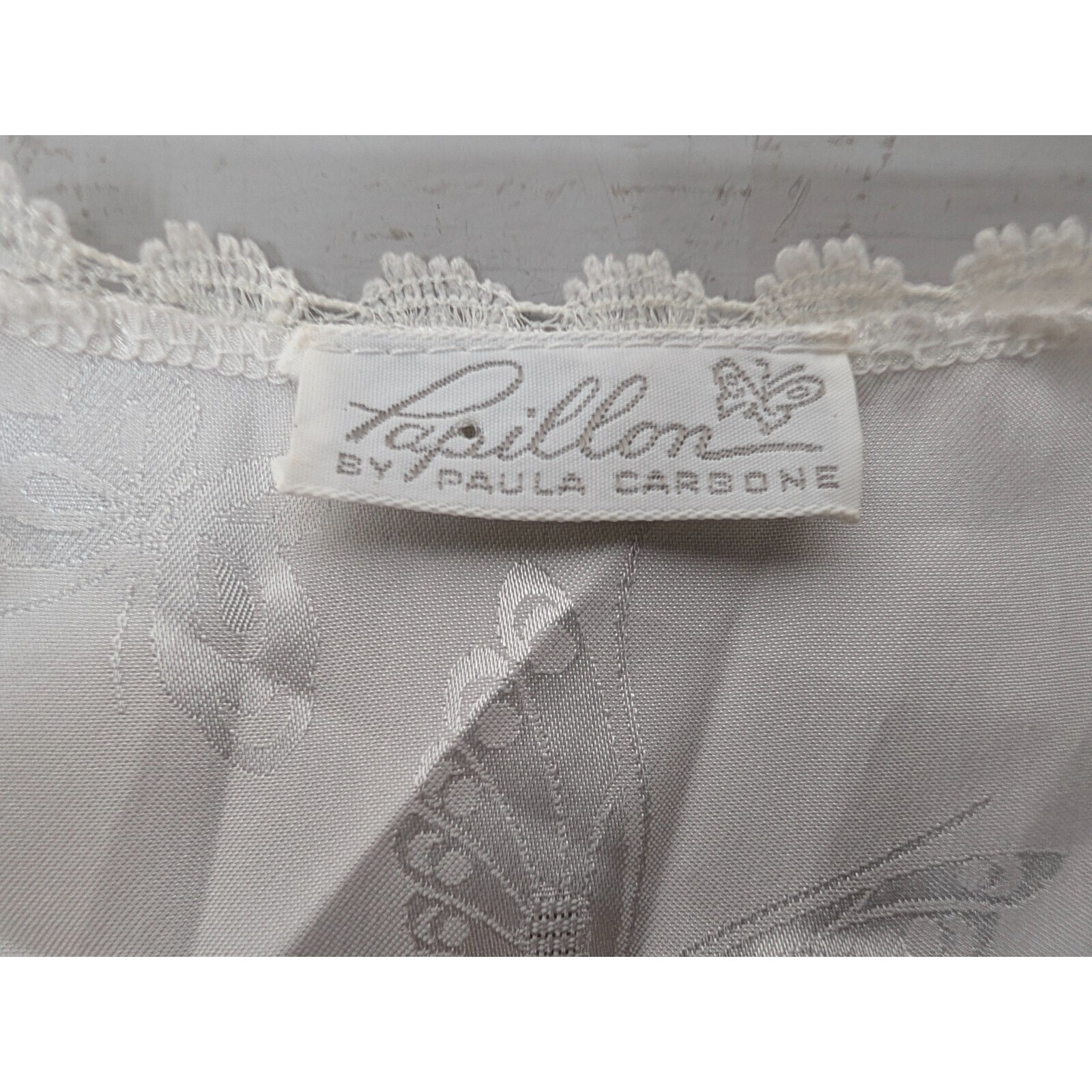 Vintage Papillon by Paula Carbone Ethereal Butterfly Nightgown Size M White USA