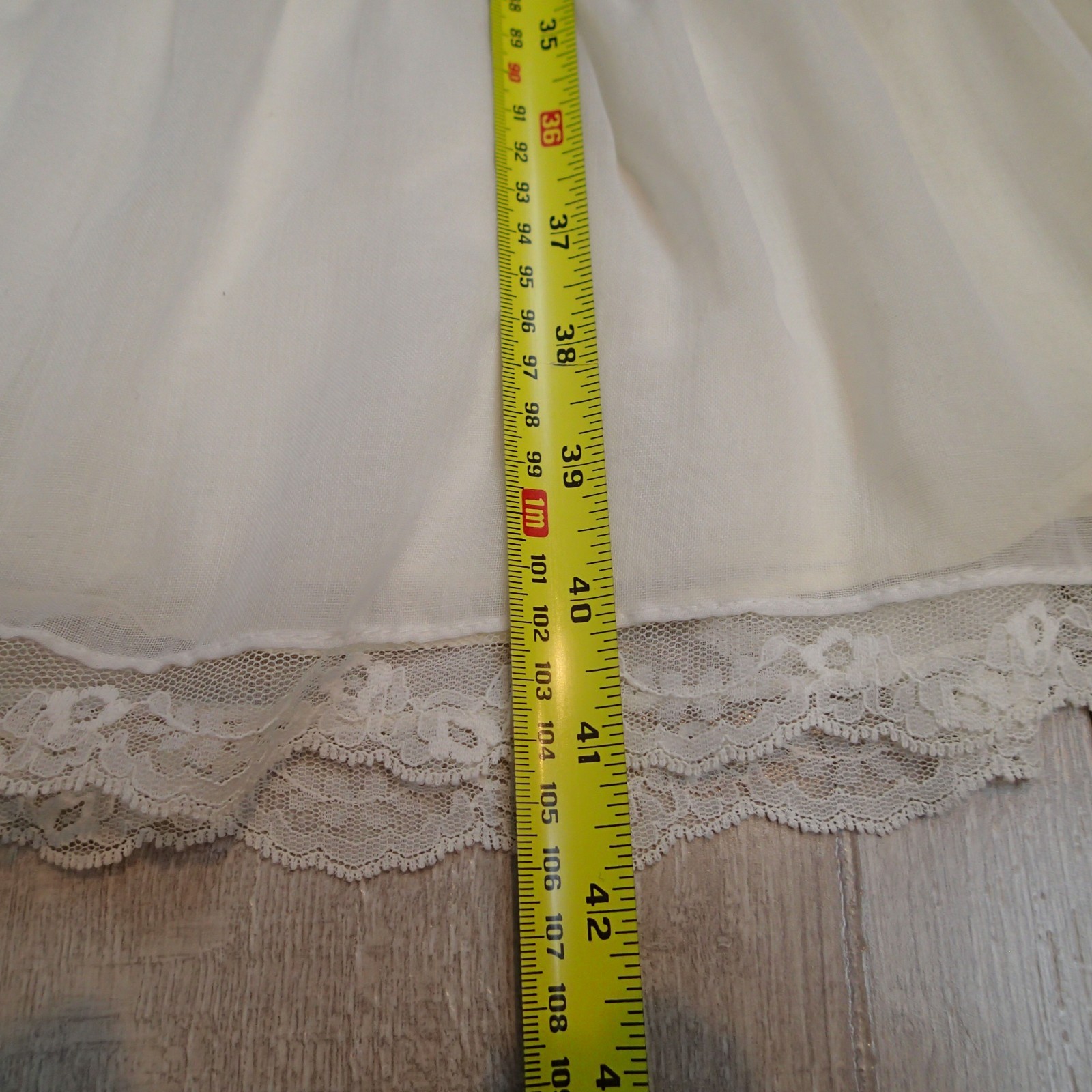 Vintage Candi Jones 70s Prairie Edwardian Style Dress With Sheer Ruffle sz 7