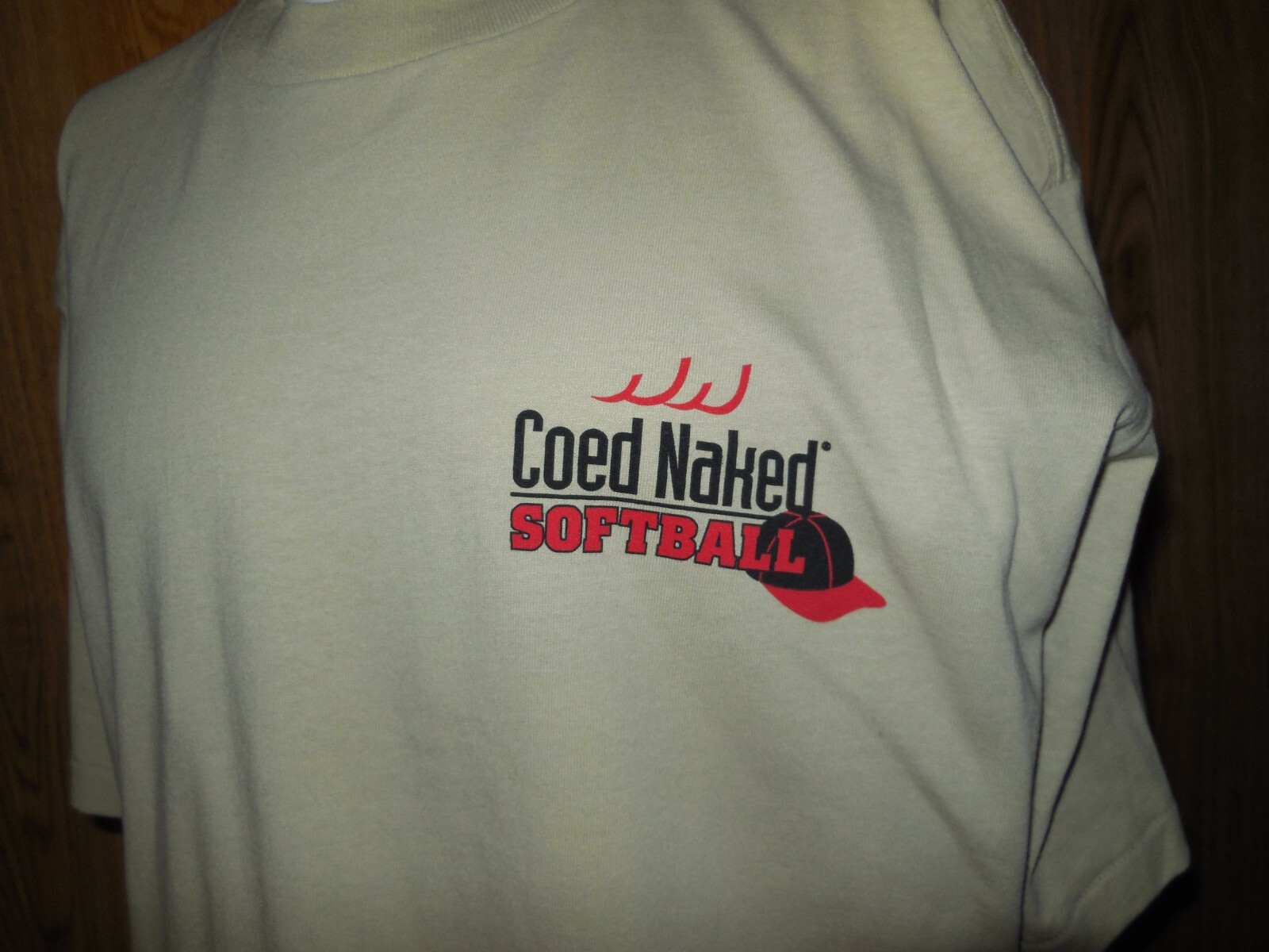 Y8 Vtg 90s Coed Naked Softball Size XL Single Stitch Tee T-shirt