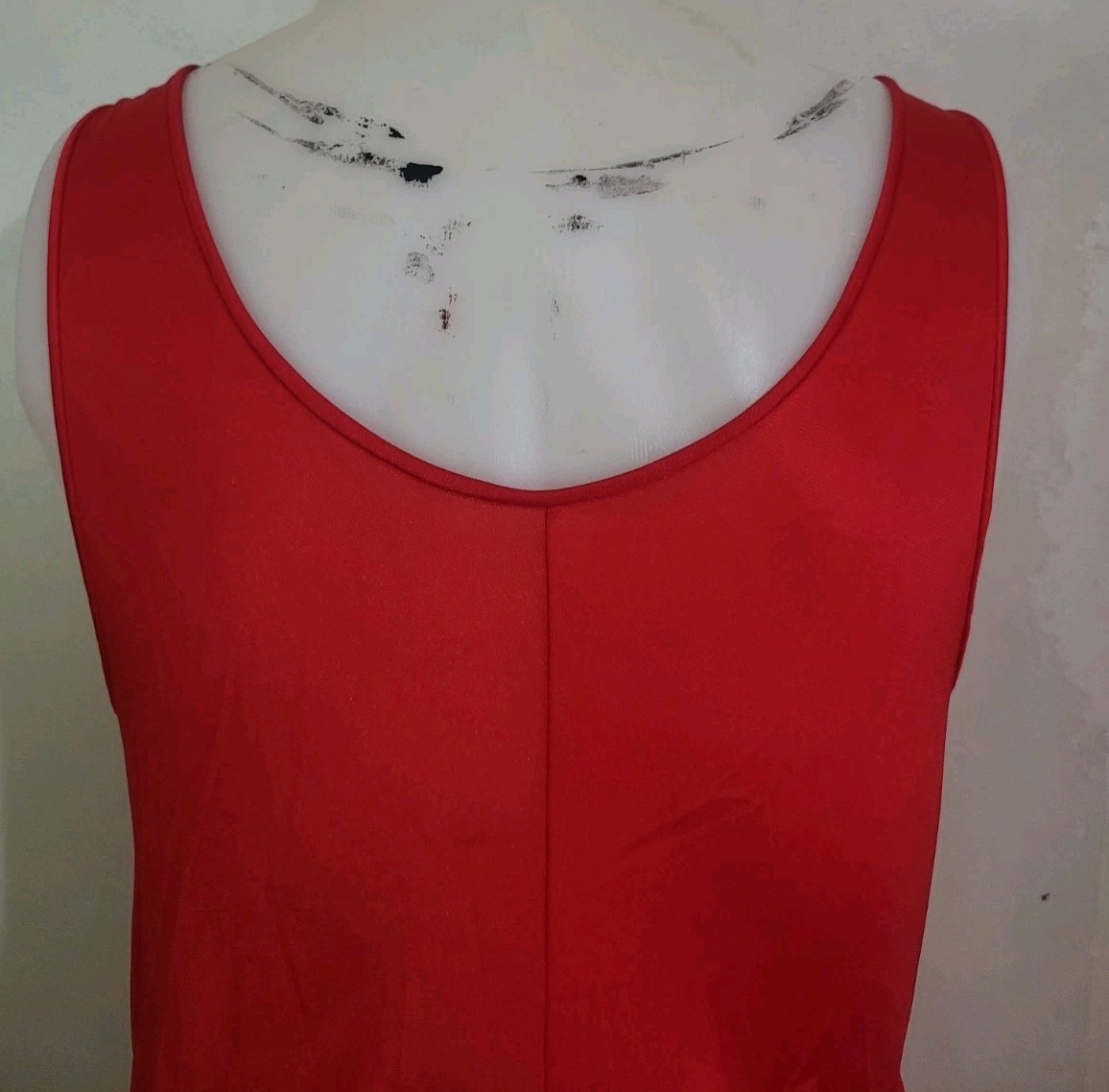 Vintage 70s Lacy Red Nightgown Size Medium JC Penny Sexy Pin Up Versatile