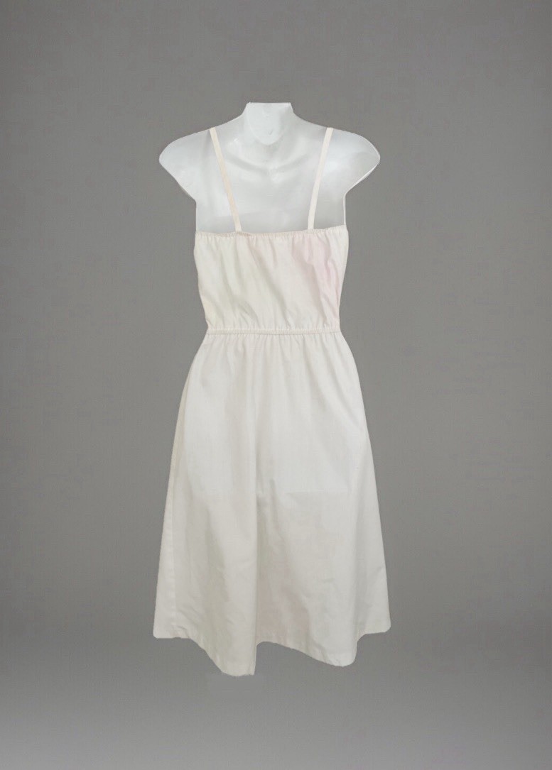 Vintage 1970s Dress Set XS 2-Piece White Multicolor Sundress Jacket