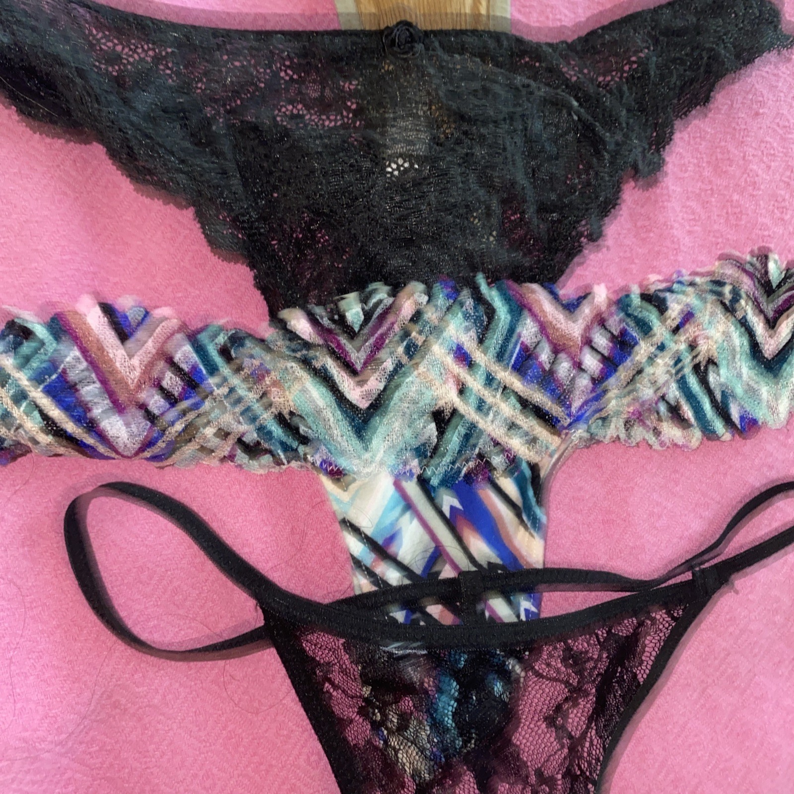 Vintage lote 11 PINk/ Victoria’S Secrets Thong/string PANTIES#5677