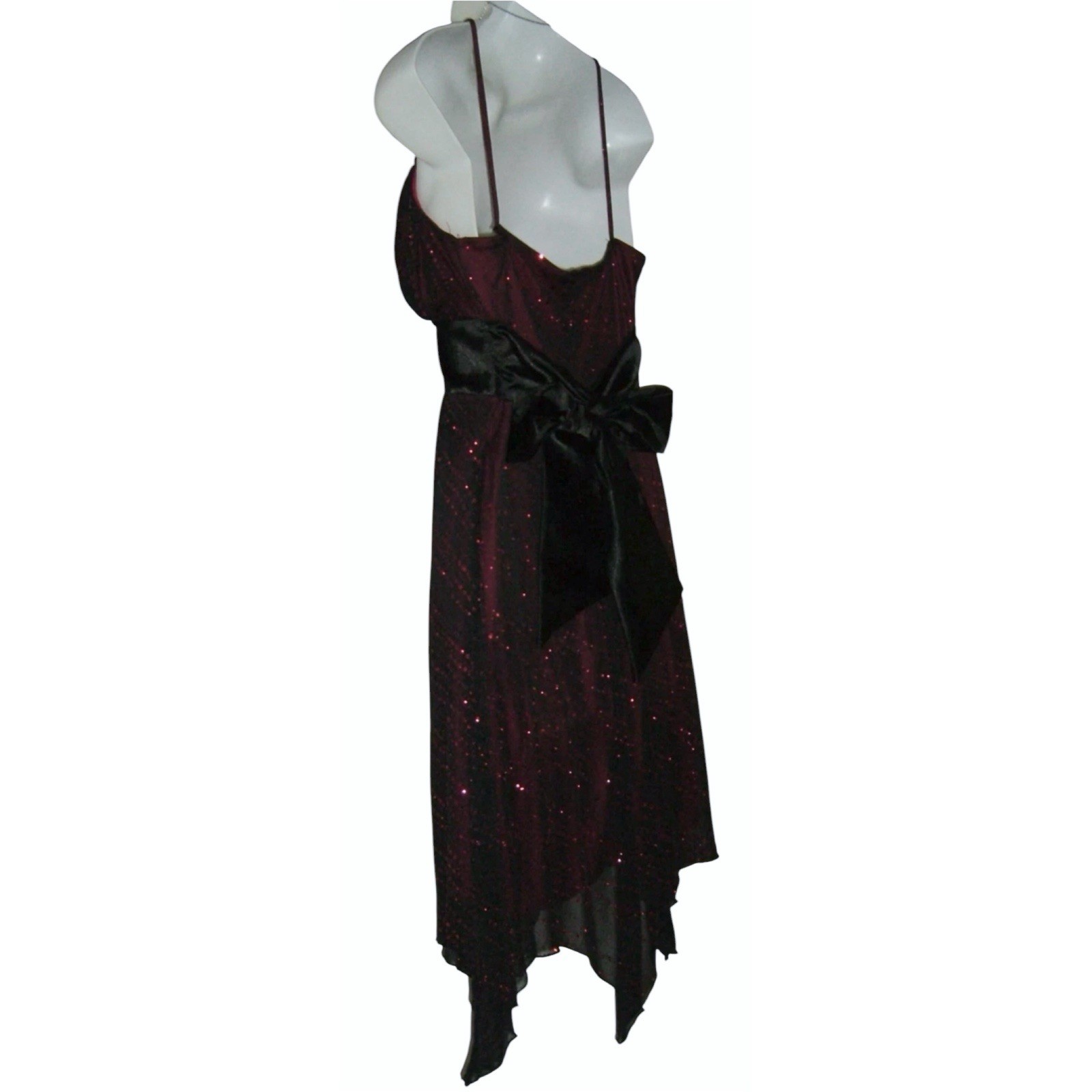 Taboo Dress Vintage 90’s Black Red Mesh Glitter Fairy Goth Whimsigoth y2k Witchy