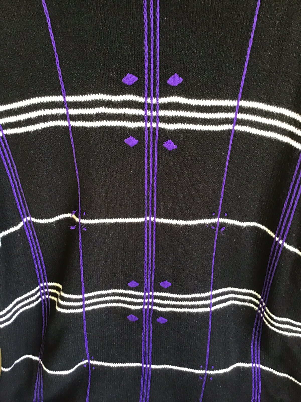 Vintage TanJay Womens Multicolor Striped Long Sleeve 100% Acrylic Sweater Small