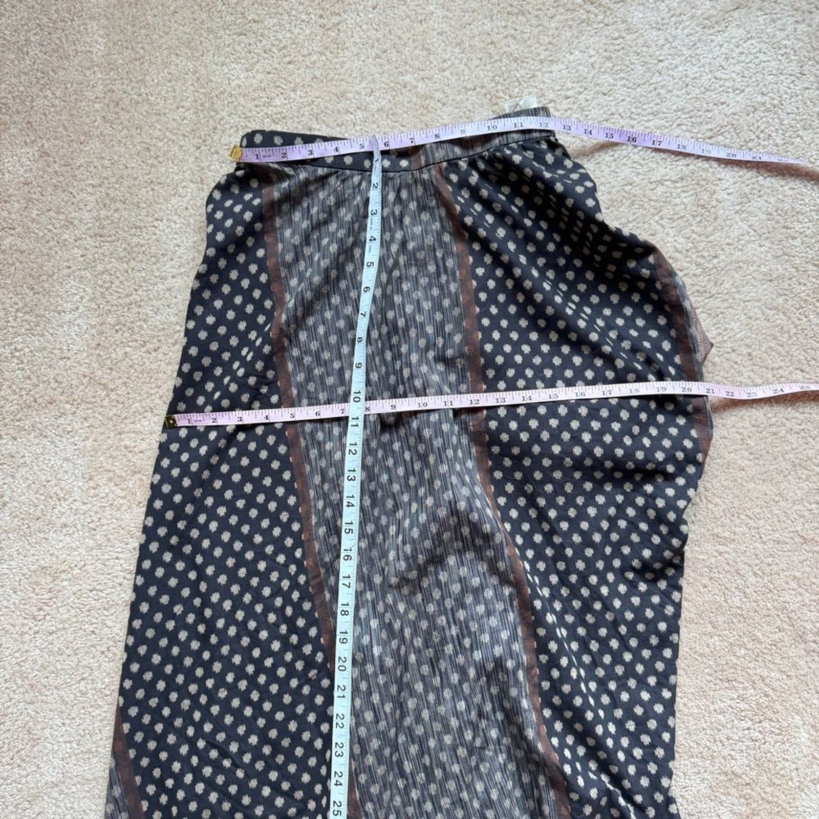 Issey Miyake Rare Runway Brown Black Asymmetric Skirt Silk Cotton Metallic