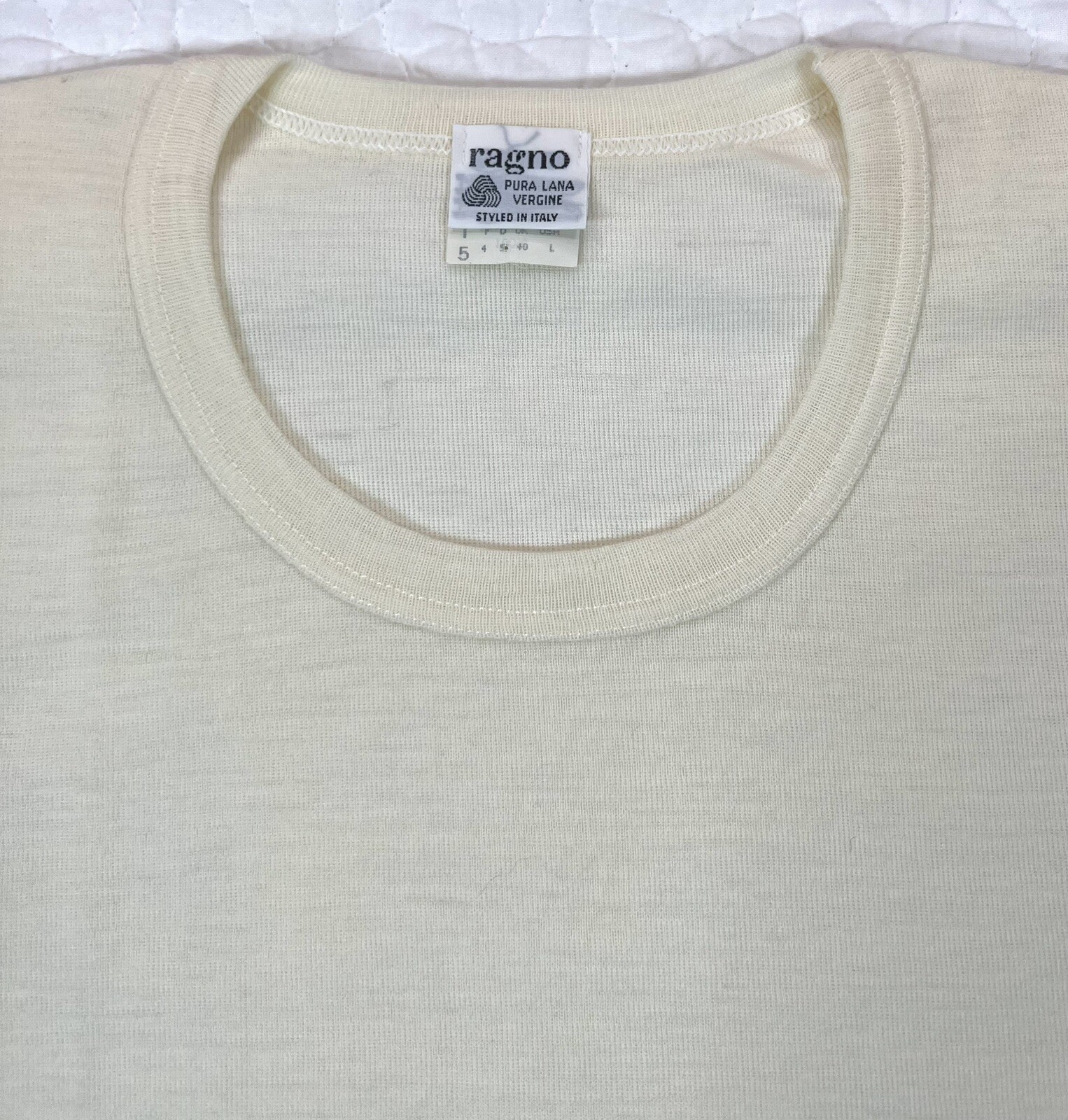 Vintage Wool Base Layer Women’s Large Cream NWT NOS Made in Italy