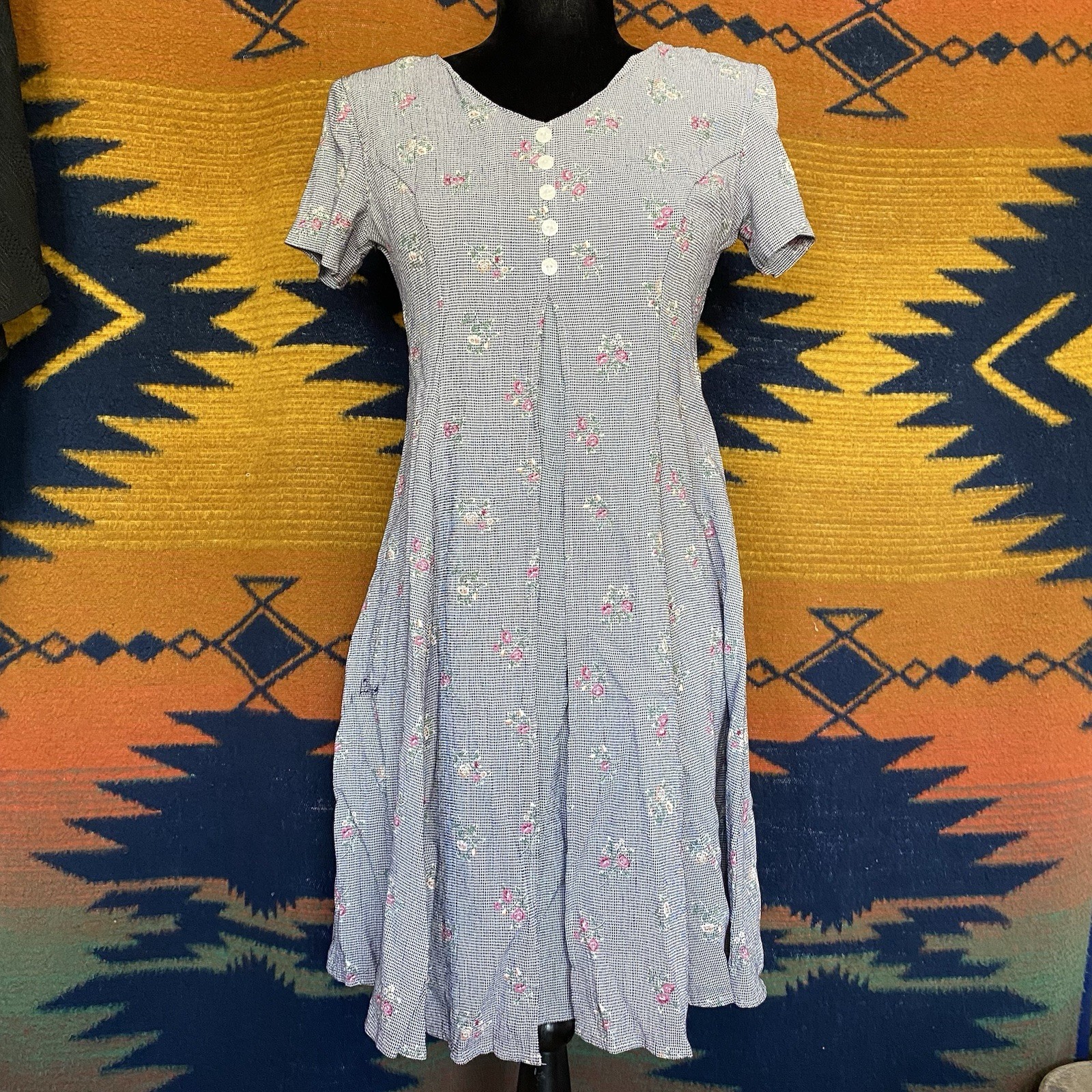 Vintage Another Thyme Floral Dress. USA. Size 8. Boho Festival.
